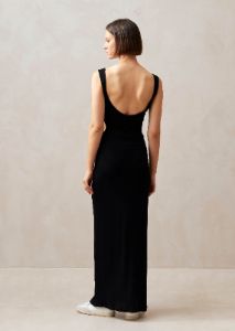Magny Black Midi Dress sold by Alohas