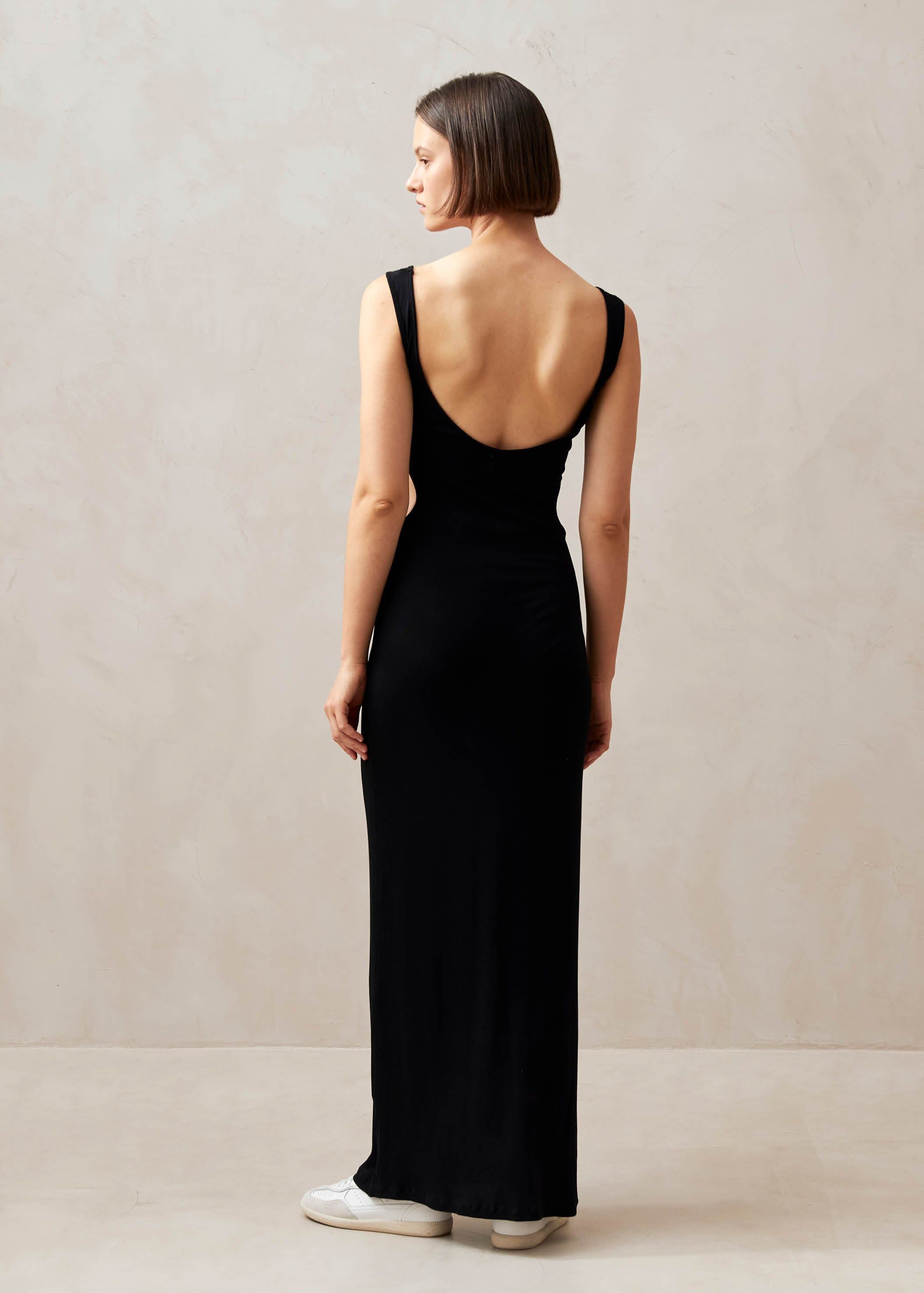 Magny Black Midi Dress sold by Alohas product image thumbnail 4
