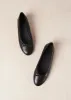 Oriana Black Leather Ballet Flats sold by Alohas