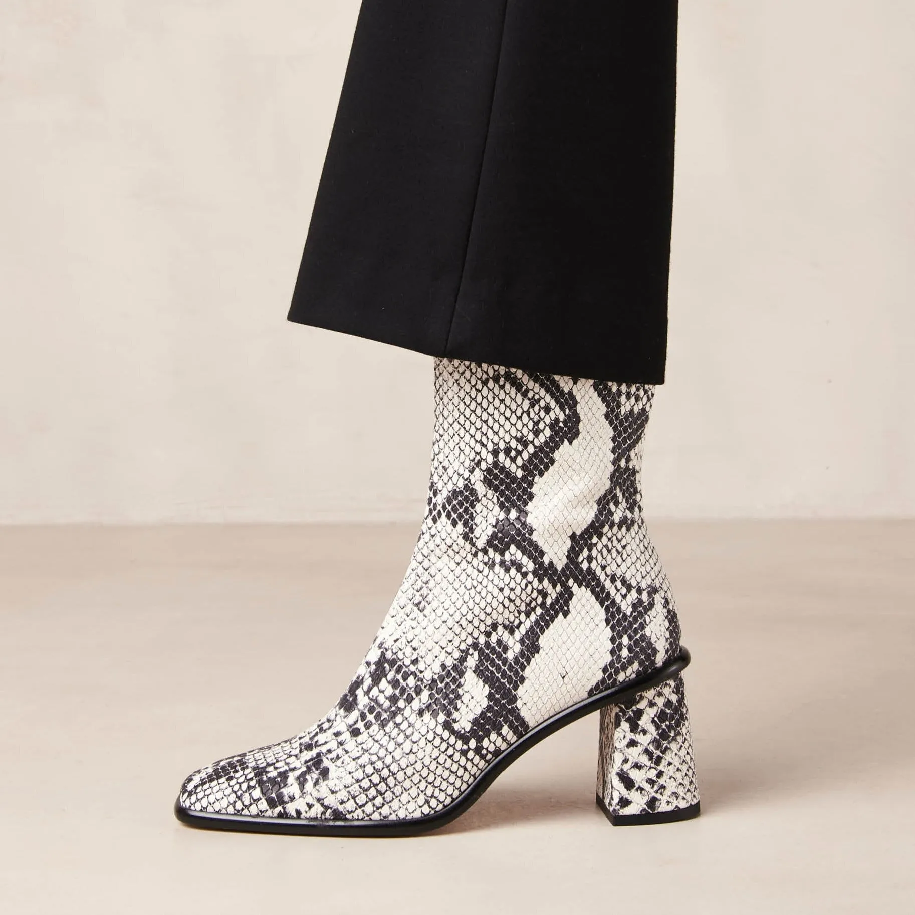 West Indo Grey Leather Ankle Boots sold by Alohas product image thumbnail 3