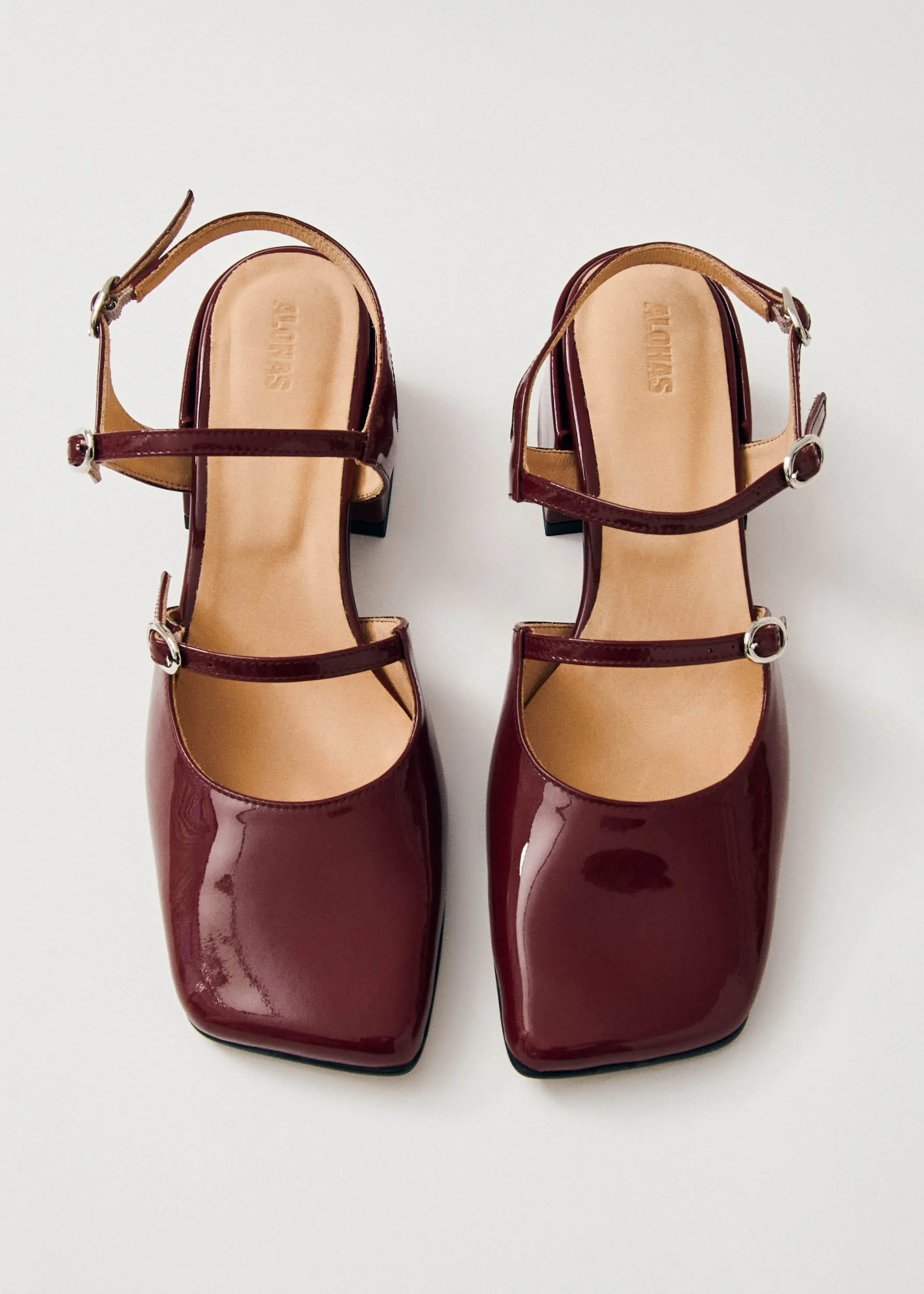 Withnee Onix Burgundy Leather Pumps sold by Alohas product image thumbnail 4