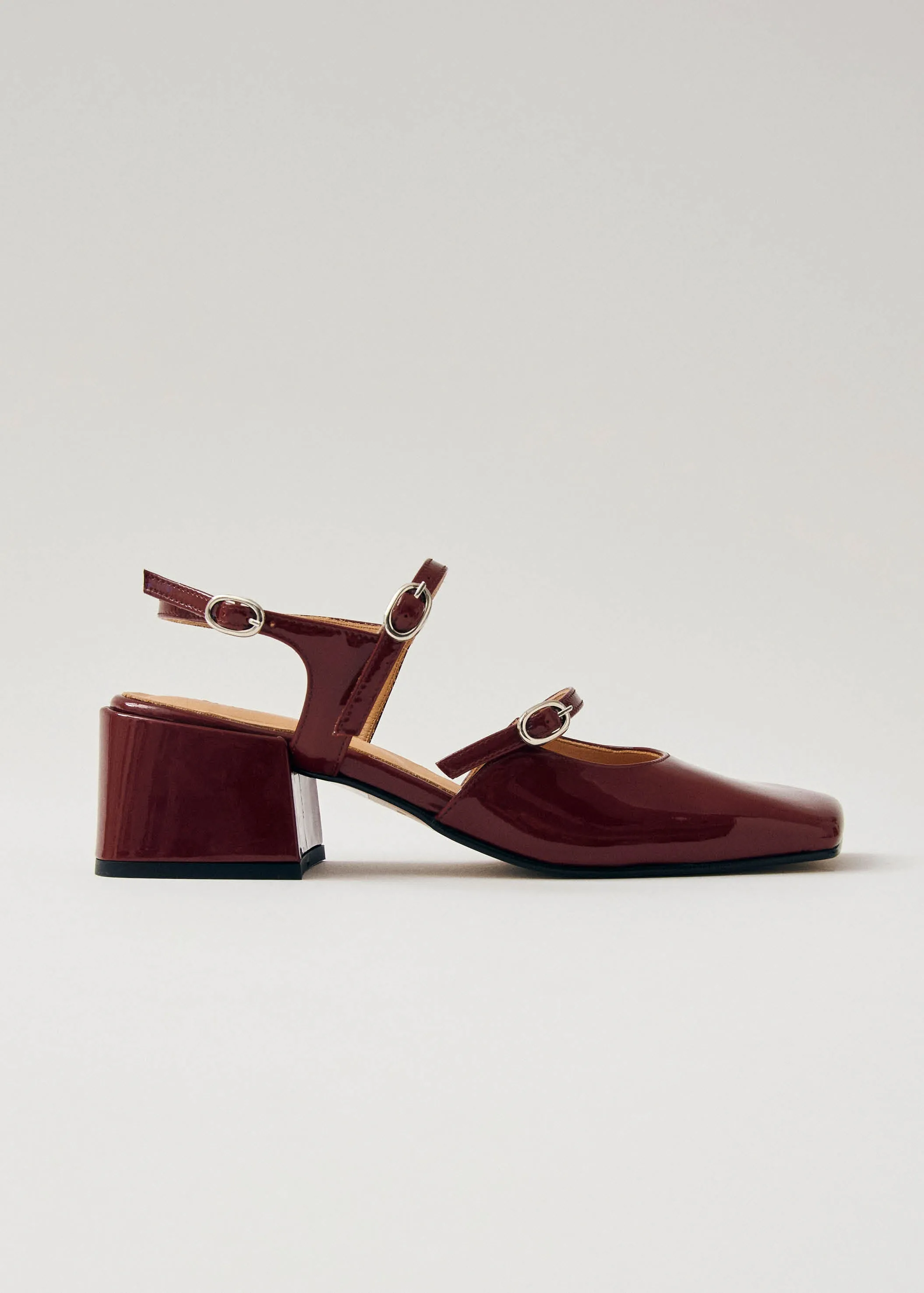 Withnee Onix Burgundy Leather Pumps sold by Alohas product image thumbnail 5