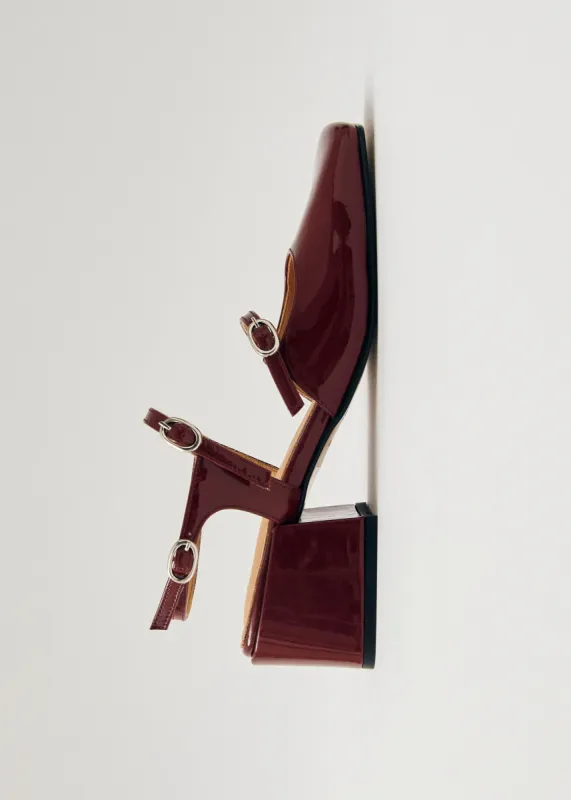 Withnee Onix Burgundy Leather Pumps sold by Alohas