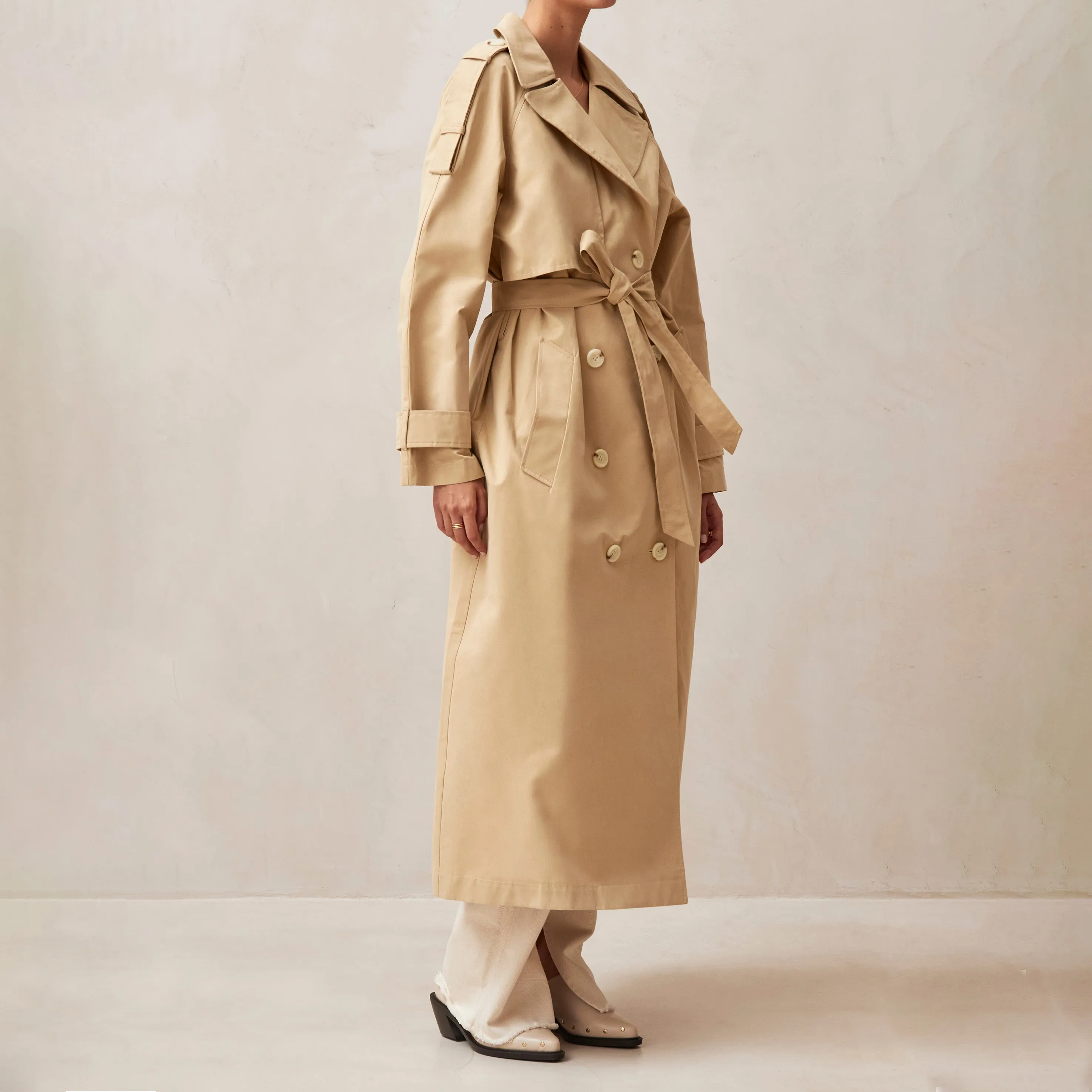 Rain Beige Trench Coat sold by Alohas product image thumbnail 2