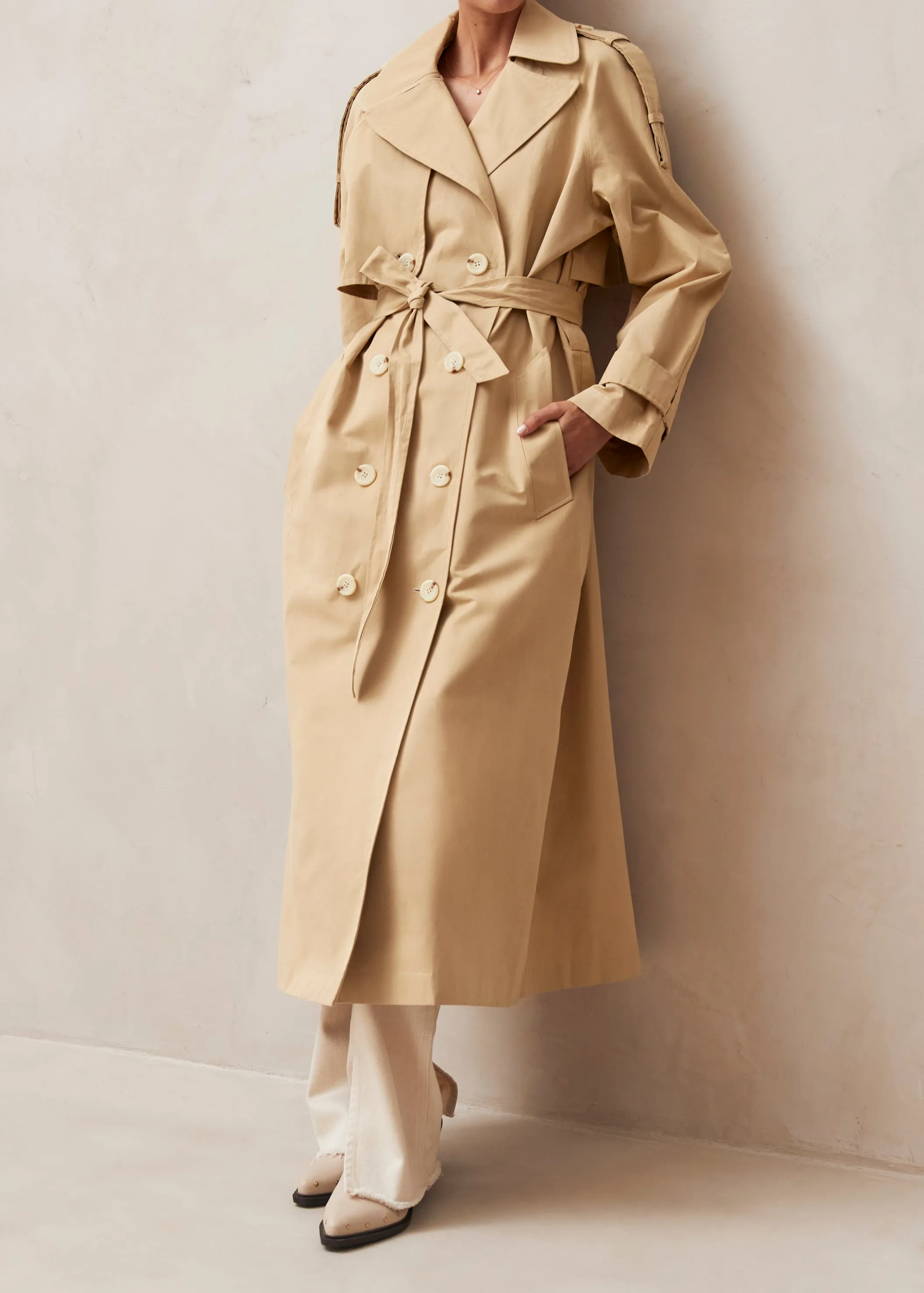 Rain Beige Trench Coat sold by Alohas product image thumbnail 3