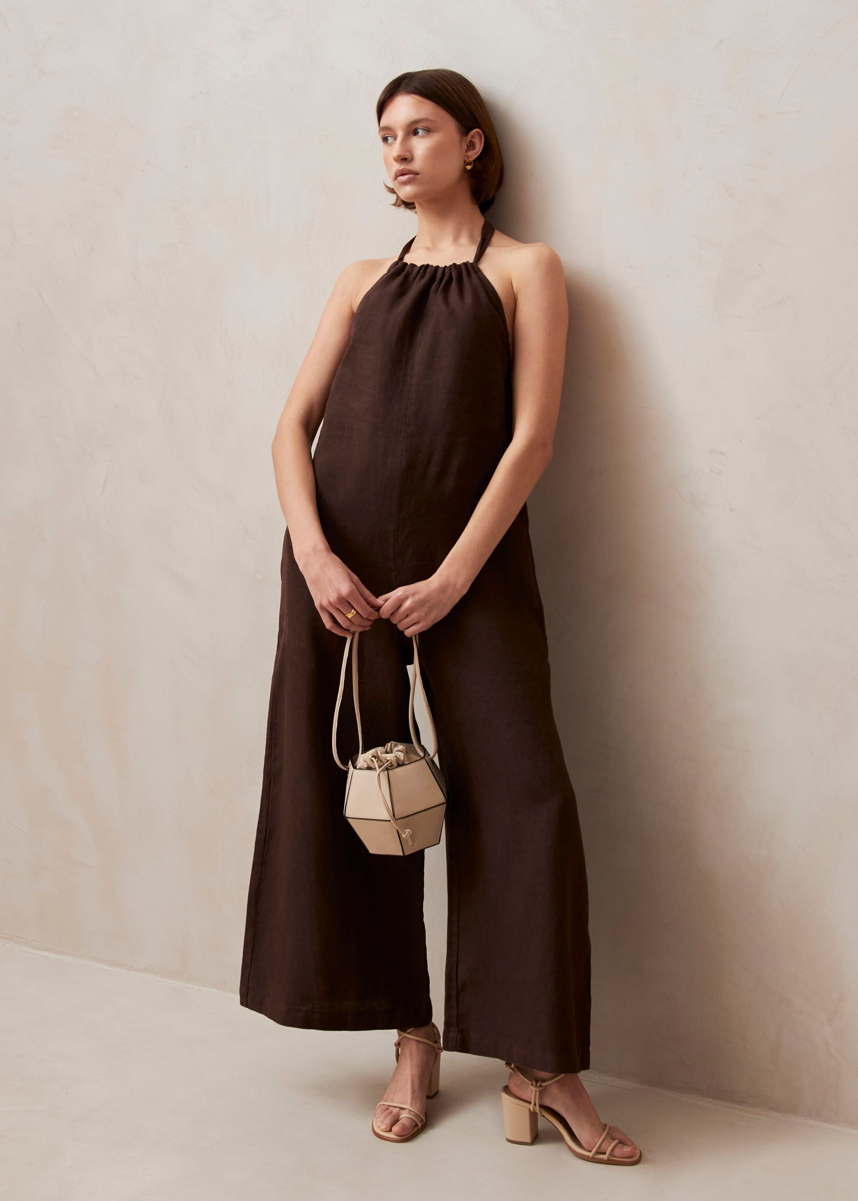 Yona Brown Jumpsuit sold by Alohas product image thumbnail 3