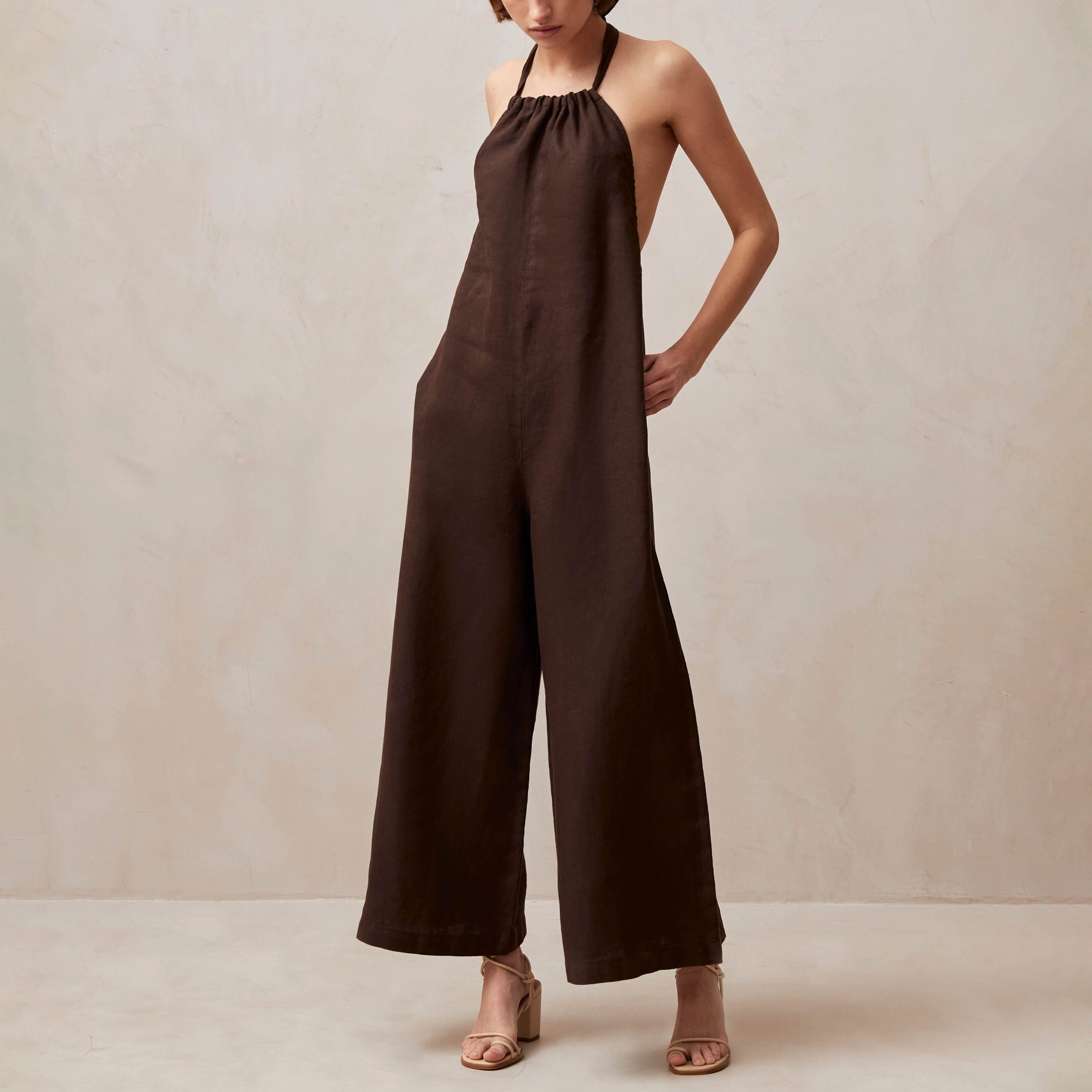 Yona Brown Jumpsuit sold by Alohas product image thumbnail 2