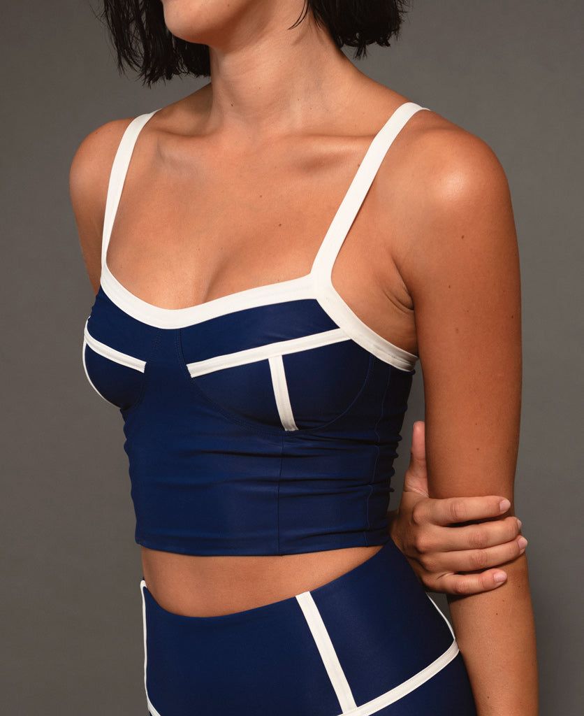 Top Arrow Rib Eclipse Blue sold by Alohas