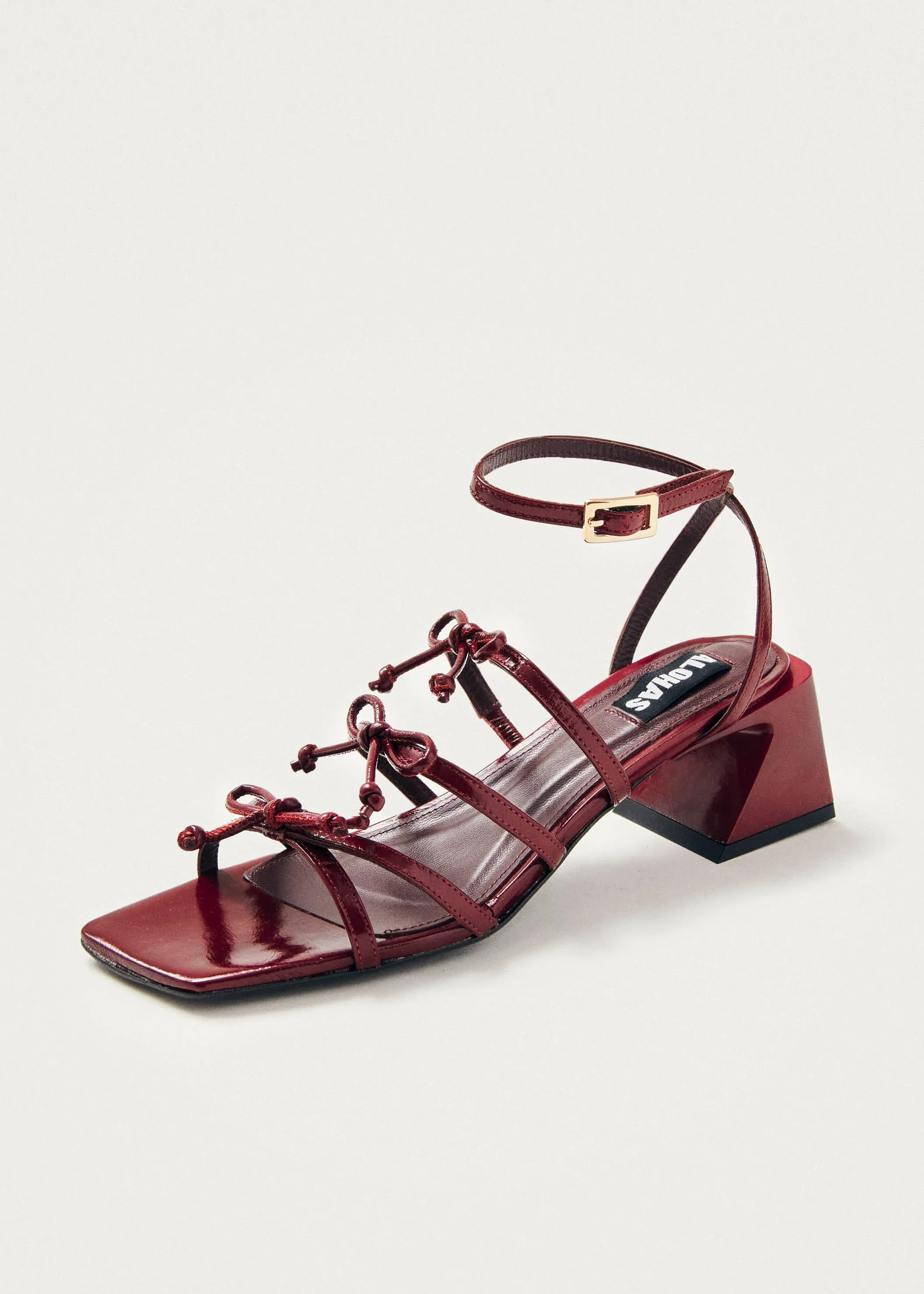 Luzelle Onix Burgundy Leather Sandals sold by Alohas product image thumbnail 2