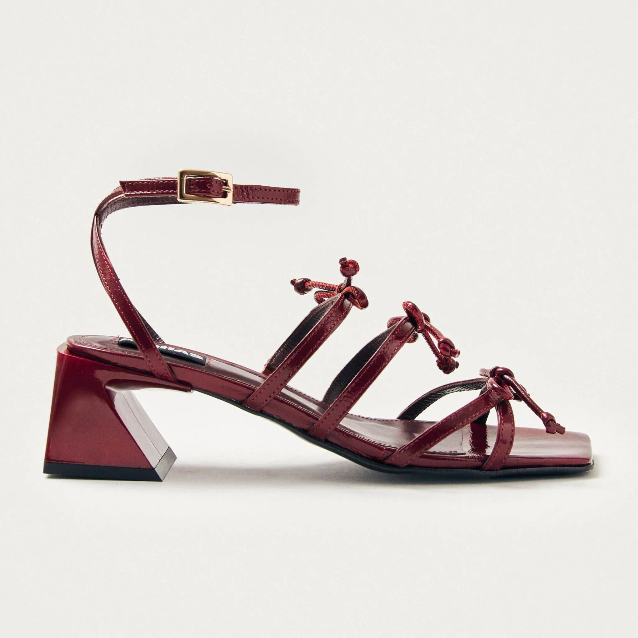 Luzelle Onix Burgundy Leather Sandals sold by Alohas product image thumbnail 3