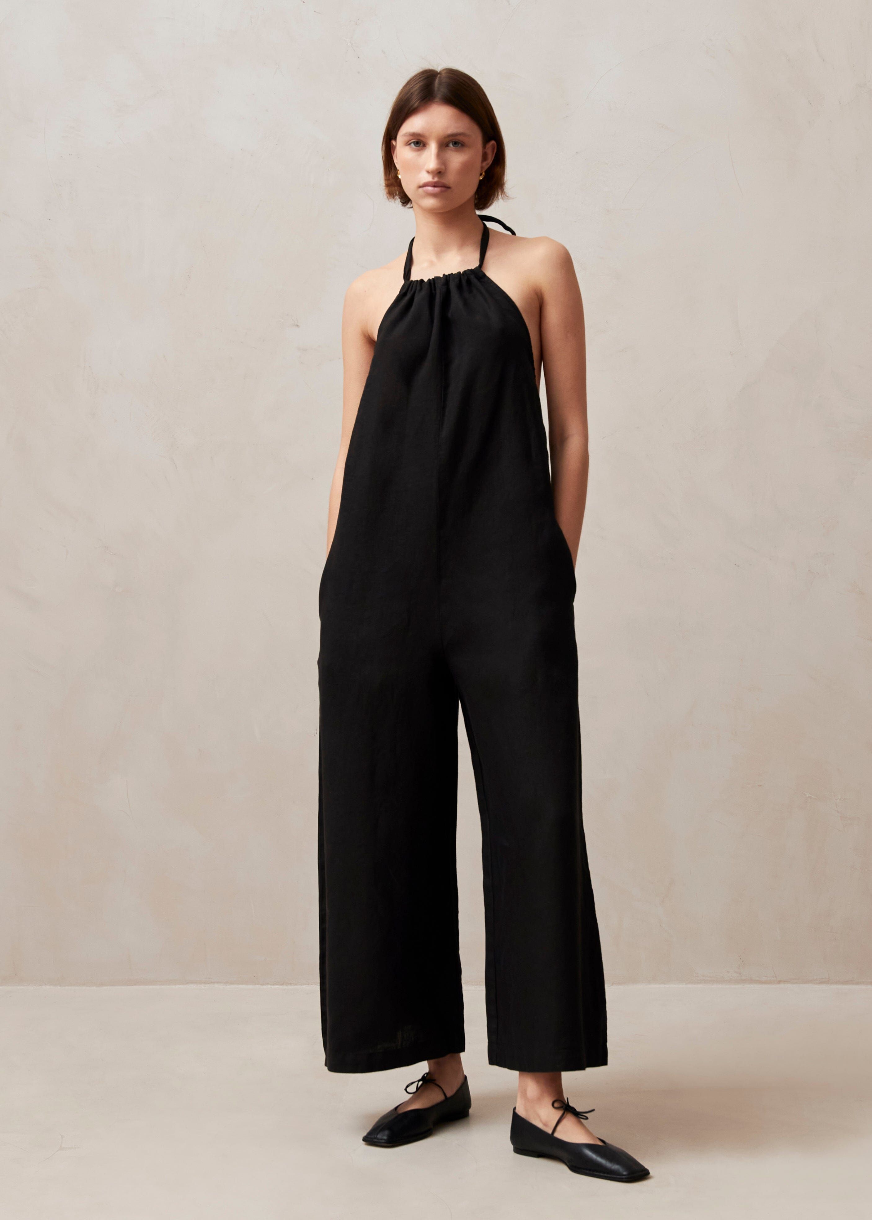 Yona Black Jumpsuit sold by Alohas