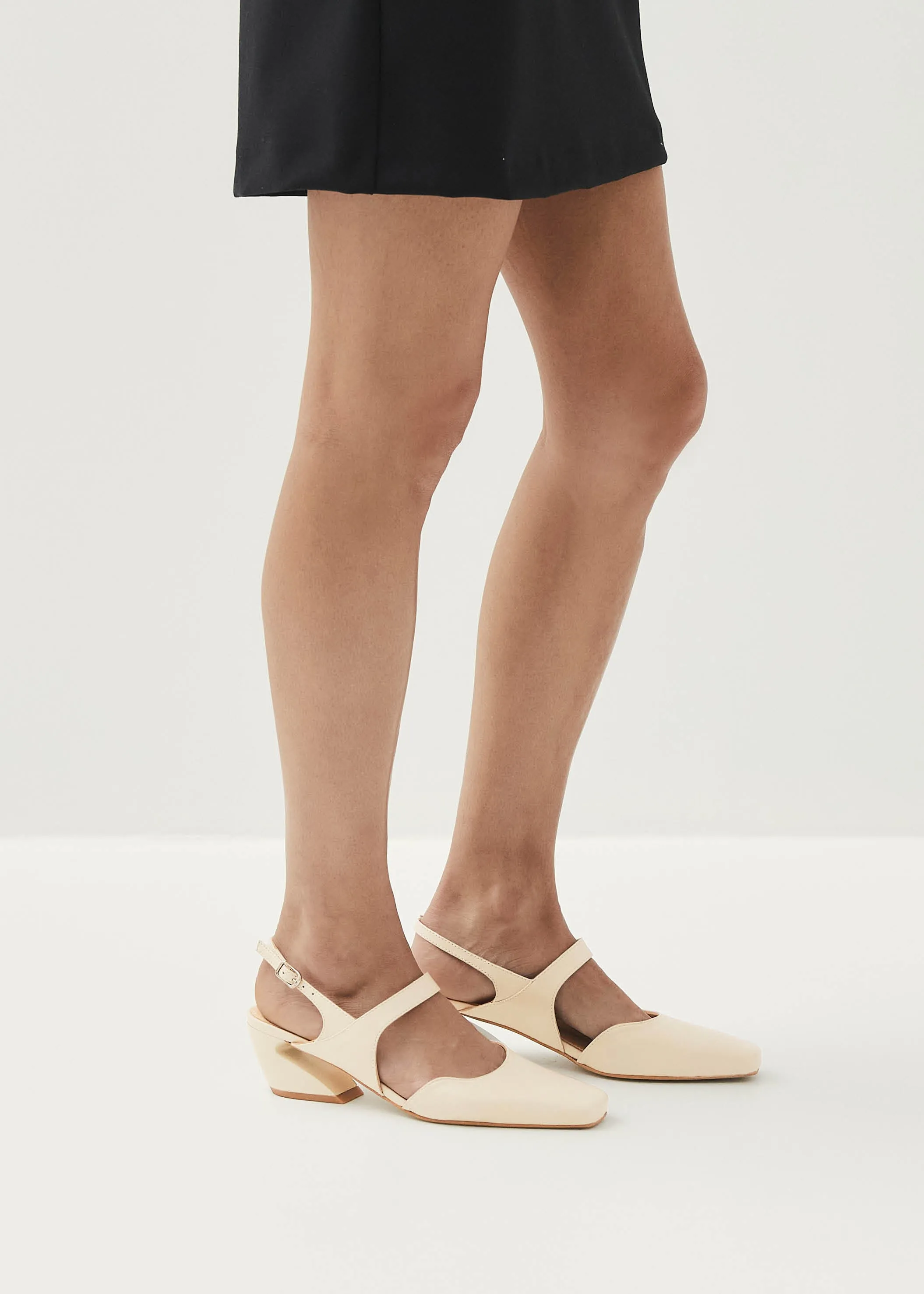 Emelia Cream Leather Pumps sold by Alohas product image thumbnail 2