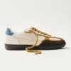 Tb.490 Bicolor Marigold Blue Leather Sneakers sold by Alohas