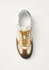 Tb.490 Bicolor Marigold Blue Leather Sneakers sold by Alohas