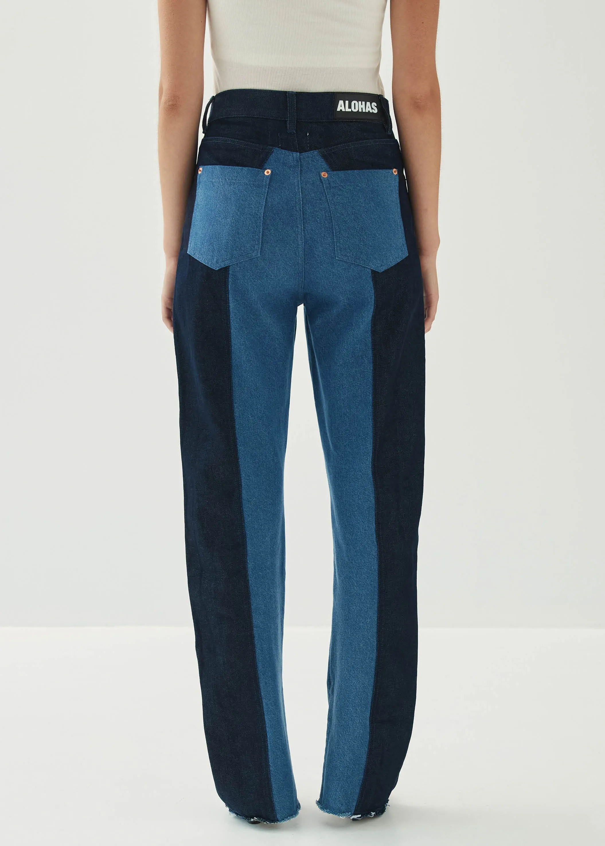 Kansas Bicolor Indigo Denim Trousers sold by Alohas product image thumbnail 2