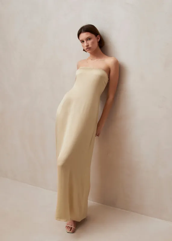 Ilia Cream Maxi Dress made by Alohas