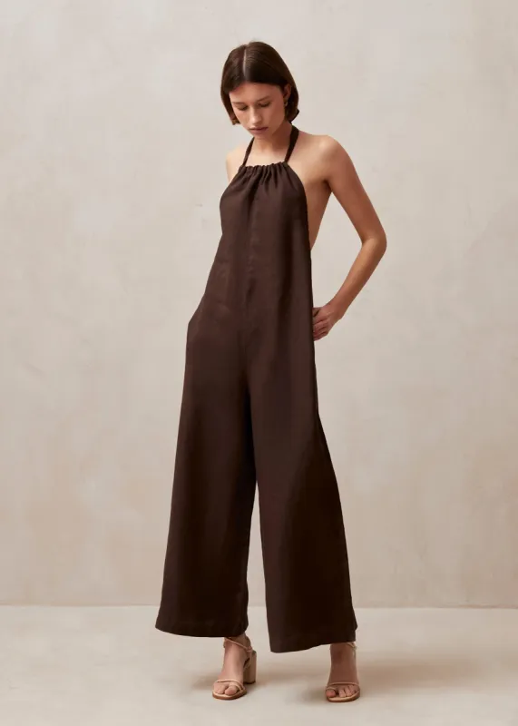 Yona Brown Jumpsuit sold by Alohas