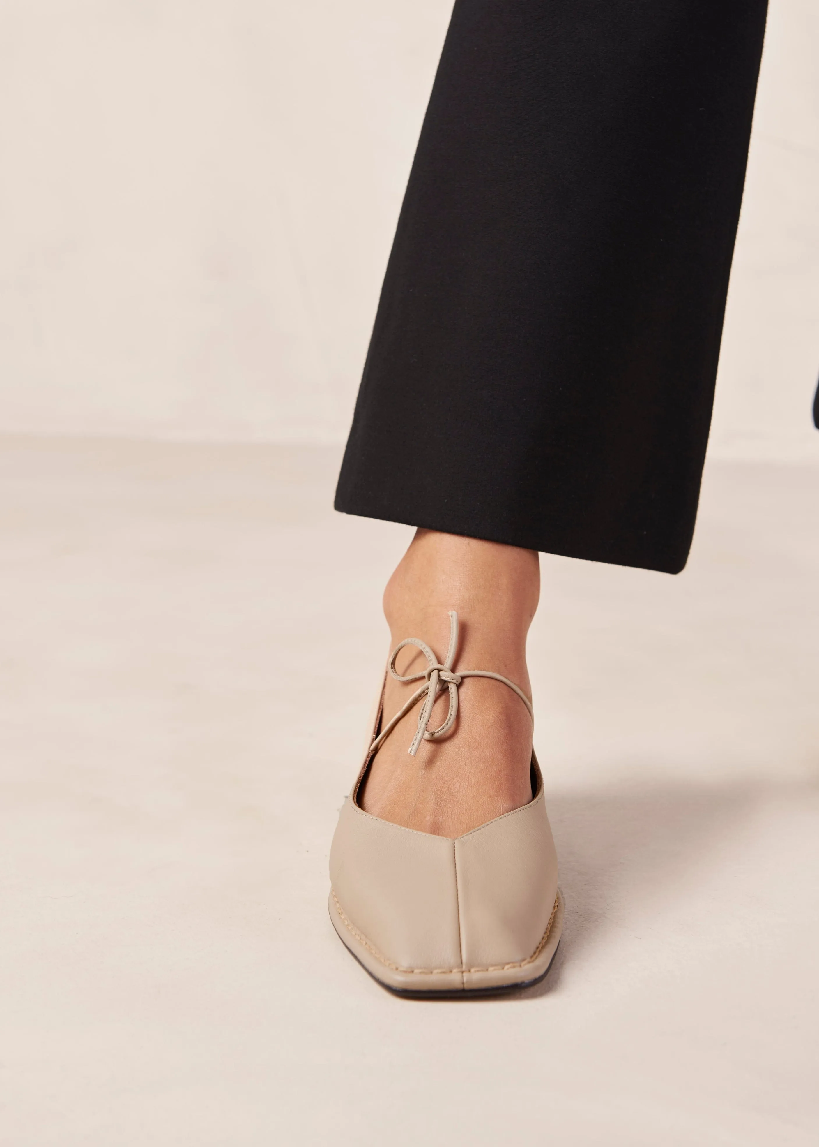 Sway Stone Beige Leather Ballet Flats sold by Alohas product image thumbnail 2