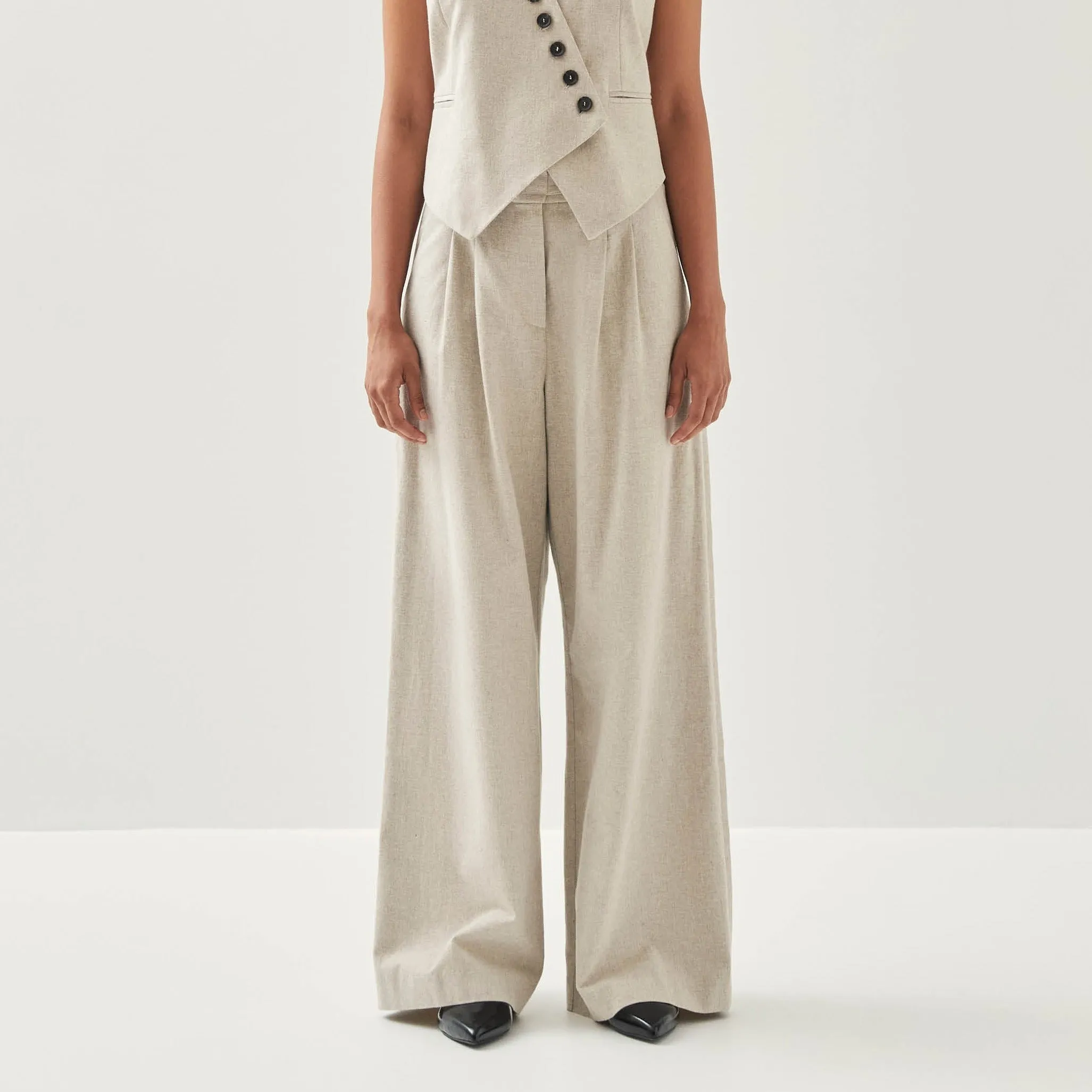 Meran Cream Trousers sold by Alohas product image thumbnail 3