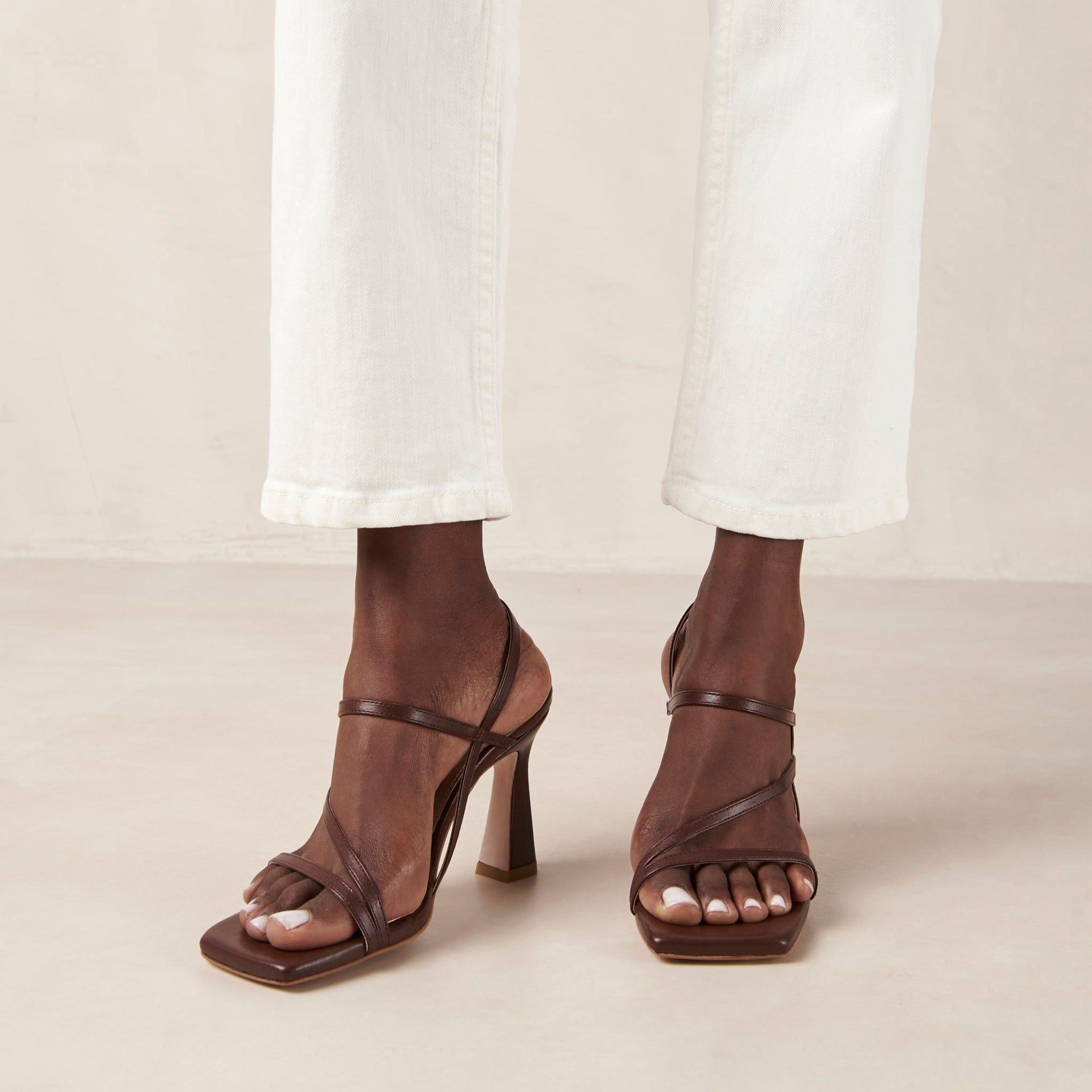 Kassia Umber Brown Vegan Leather Sandals sold by Alohas product image thumbnail 2