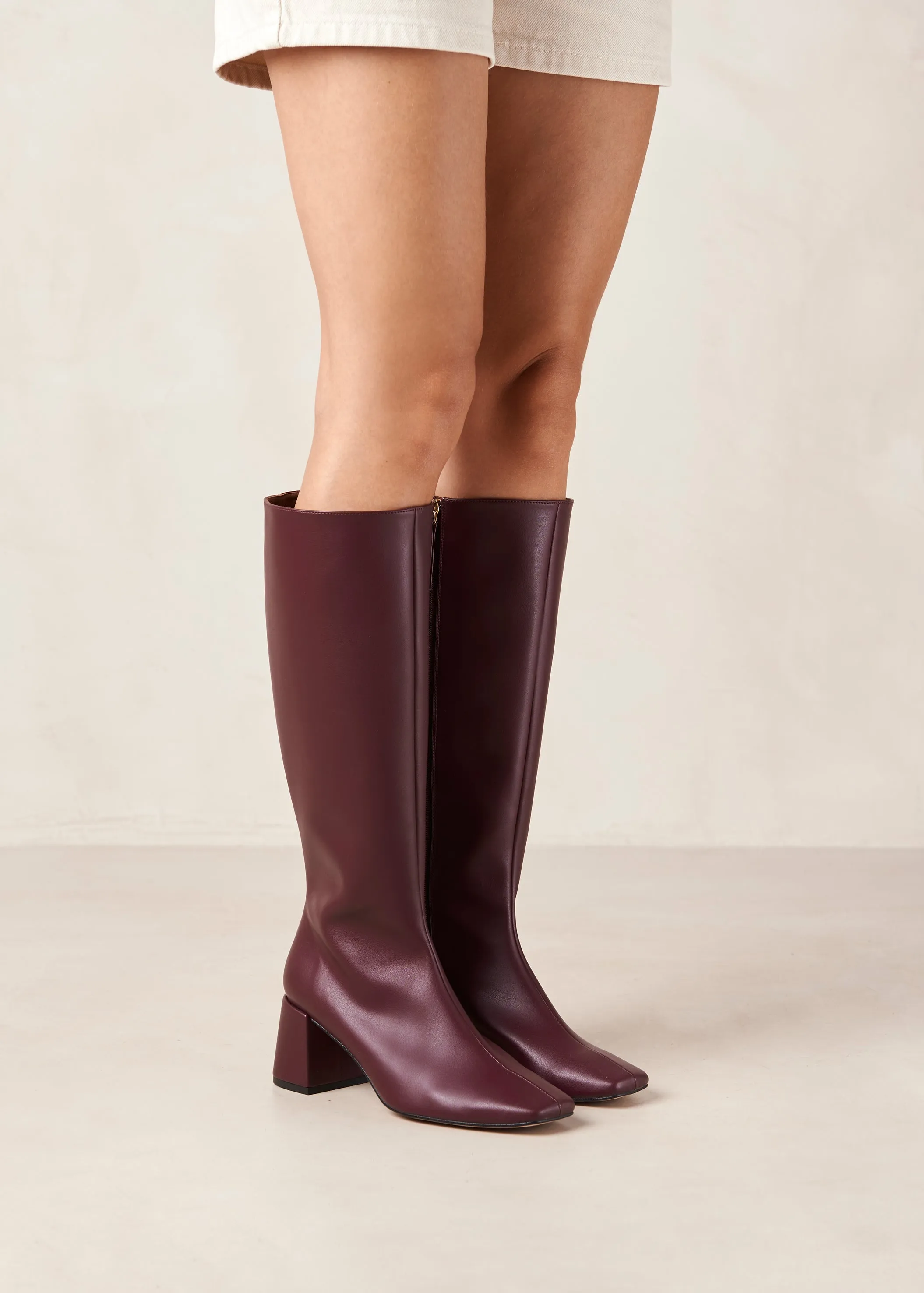 Chalk Beet Vegan Leather Boots sold by Alohas product image thumbnail 5