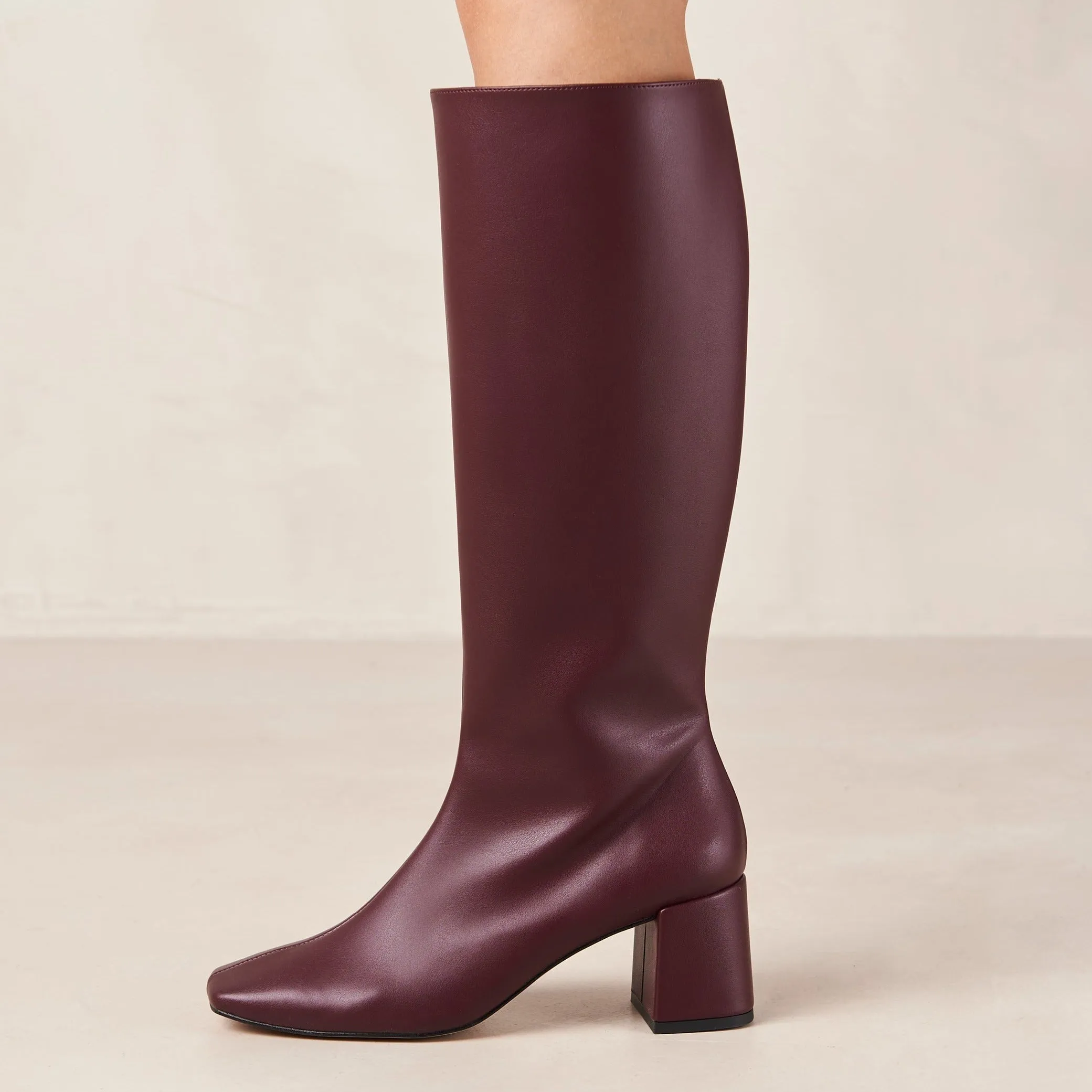 Chalk Beet Vegan Leather Boots sold by Alohas product image thumbnail 3