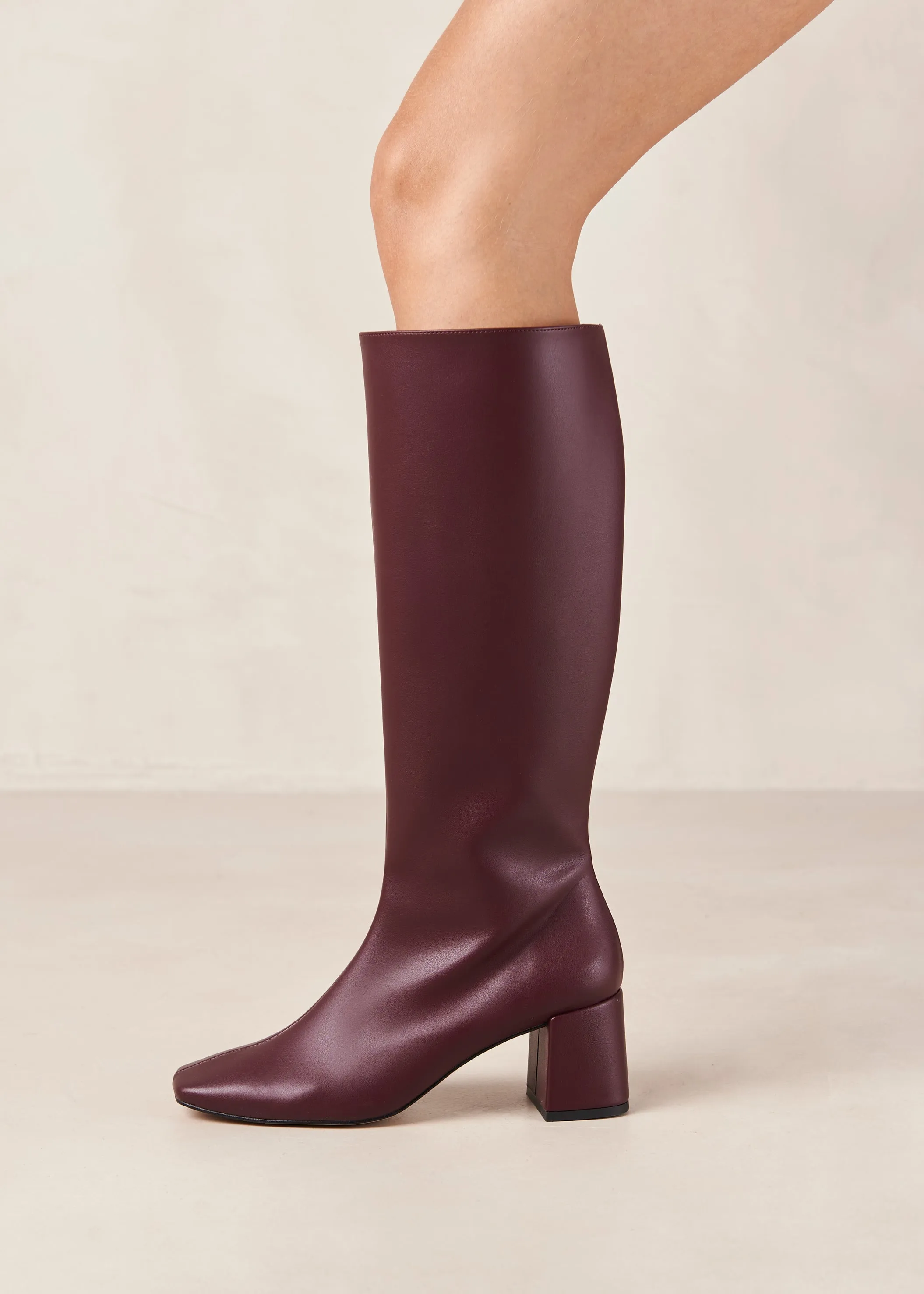 Chalk Beet Vegan Leather Boots sold by Alohas