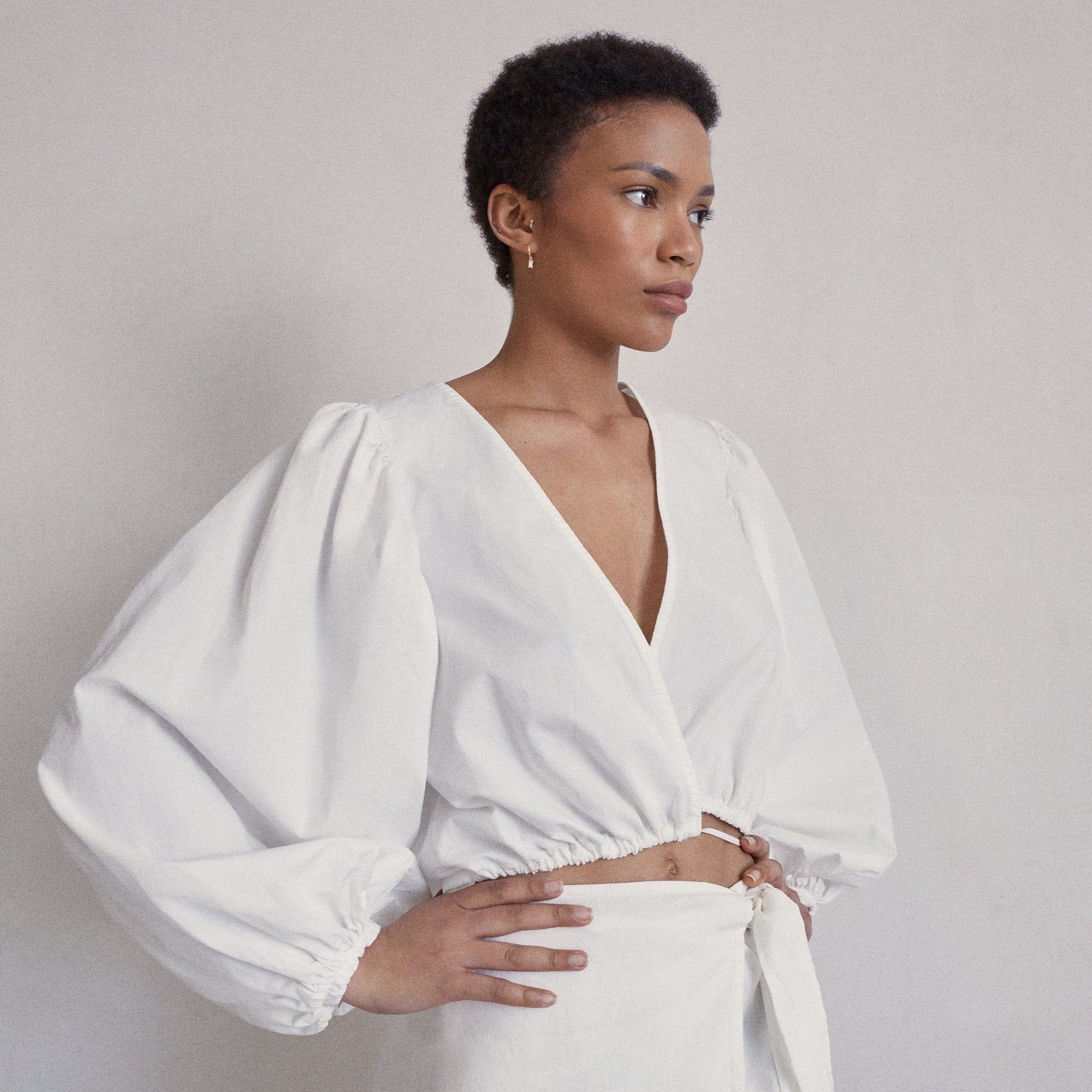 Dazzling Off White Blouse sold by Alohas product image thumbnail 3