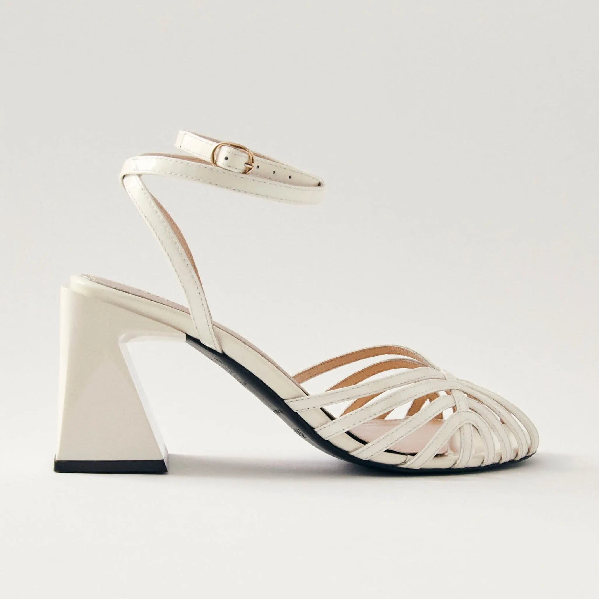Jessa Onix Cream Leather Sandals sold by Alohas product image thumbnail 3