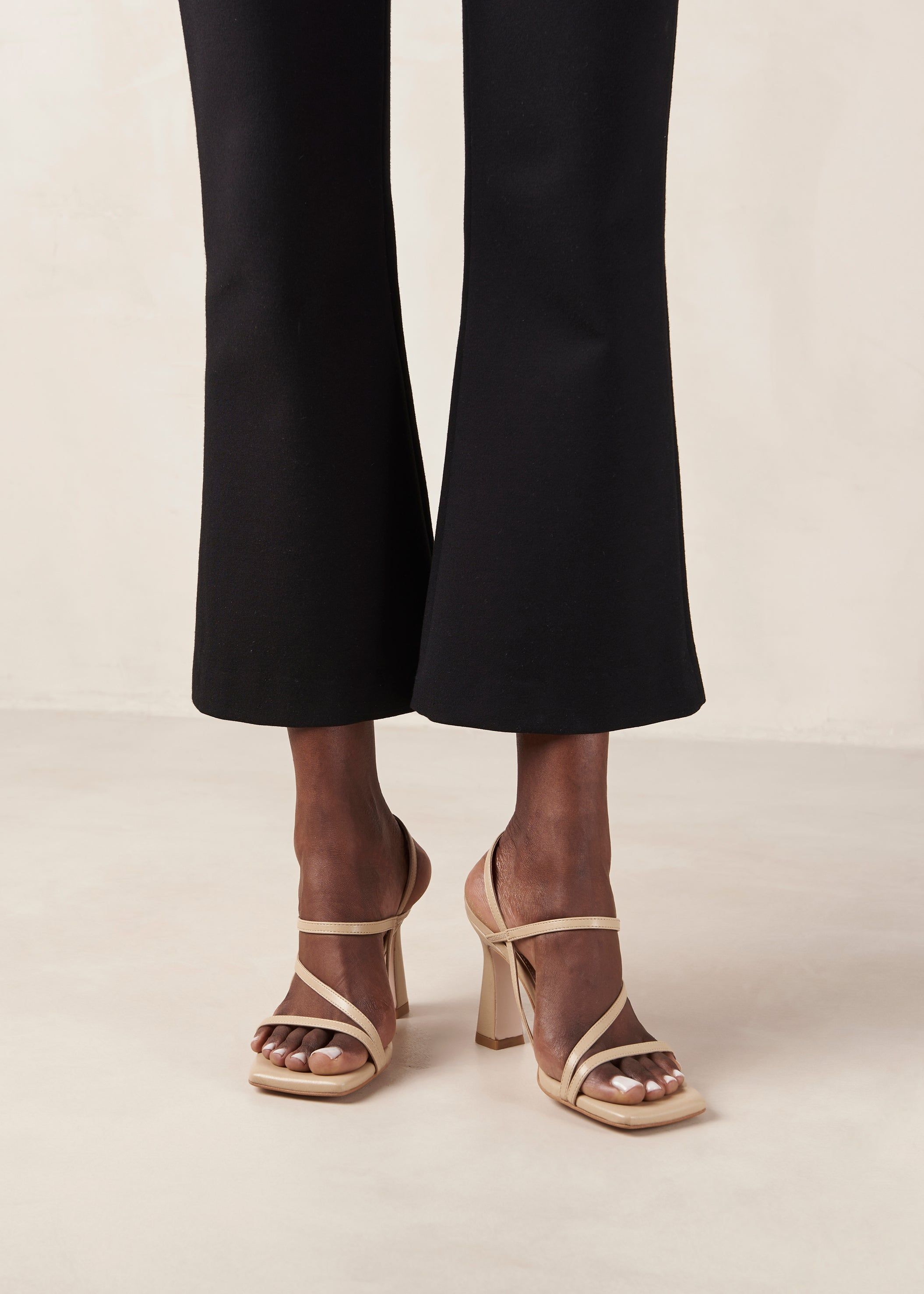 Kassia Tahini Beige Vegan Leather Sandals sold by Alohas