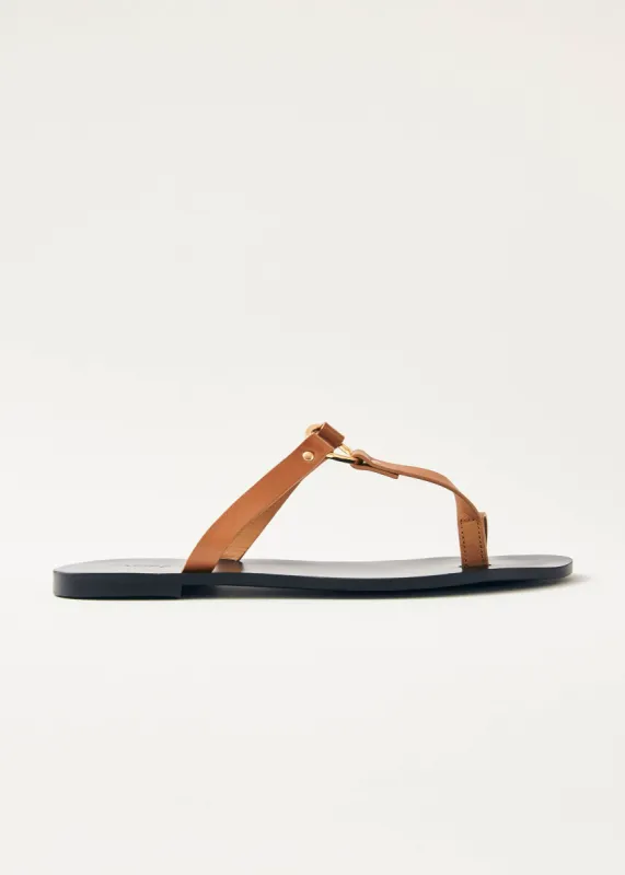 Jovie Tan Leather Sandals sold by Alohas