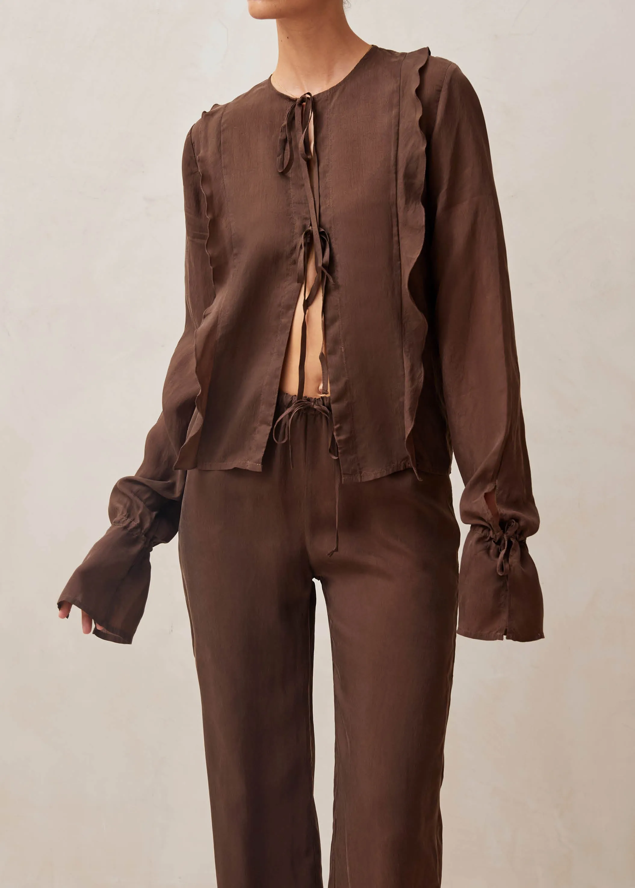 Oceane Brown Blouse sold by Alohas product image thumbnail 4
