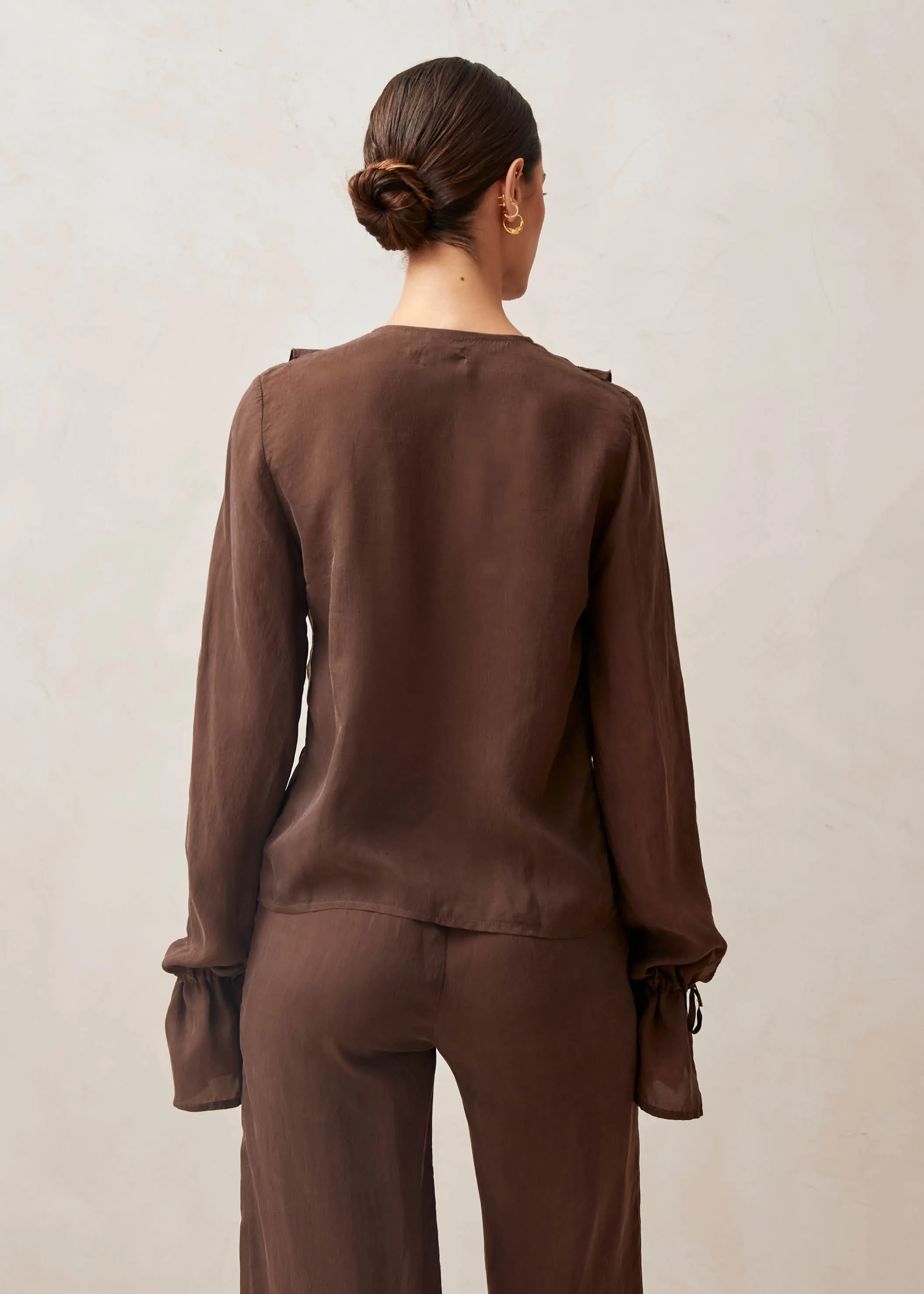 Oceane Brown Blouse sold by Alohas product image thumbnail 2