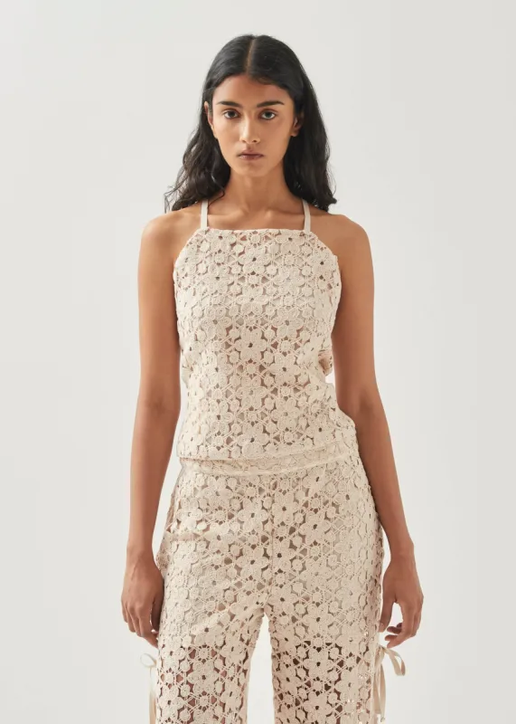 Lierre Lace Cream Top sold by Alohas