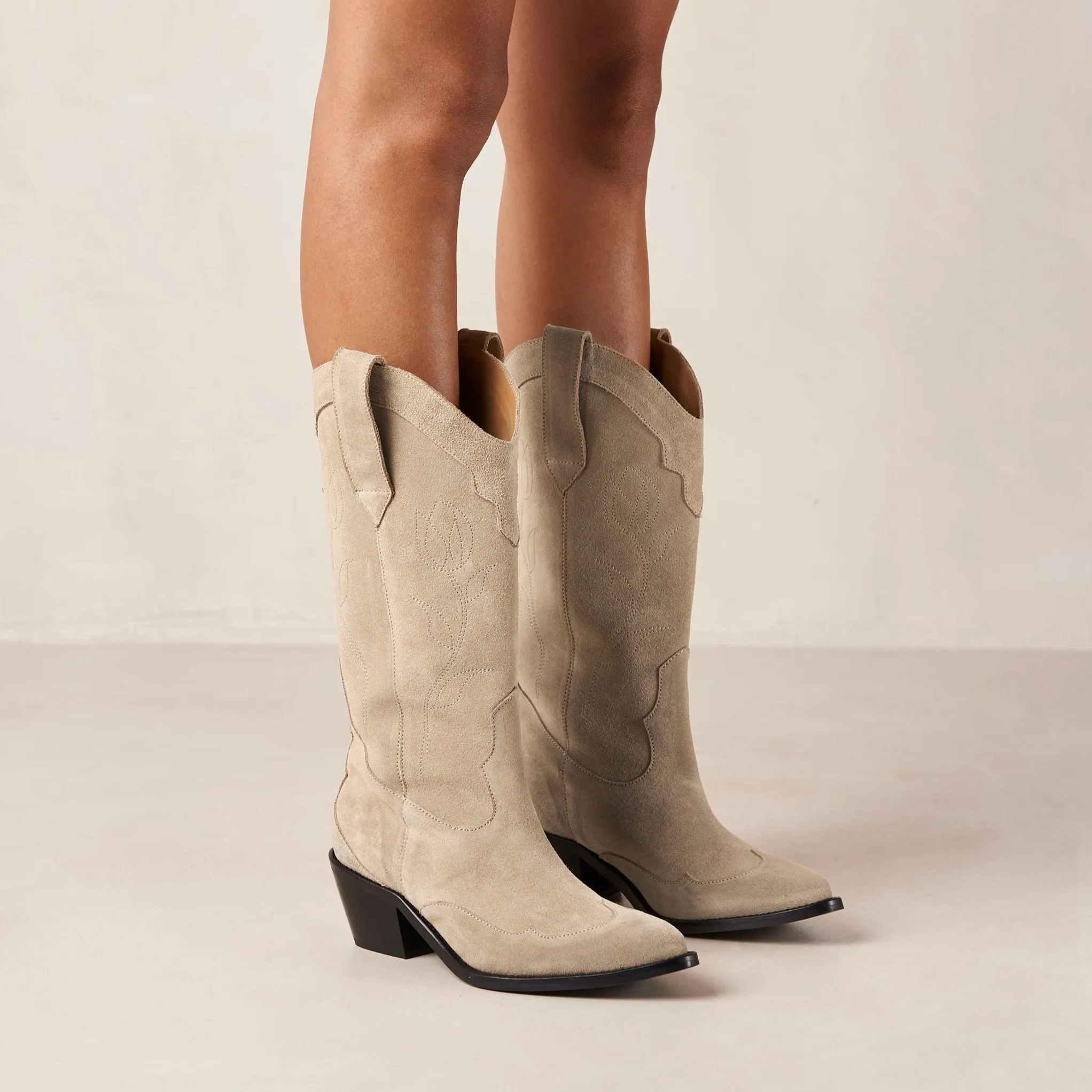 Liberty Suede Beige Leather Boots sold by Alohas product image thumbnail 3