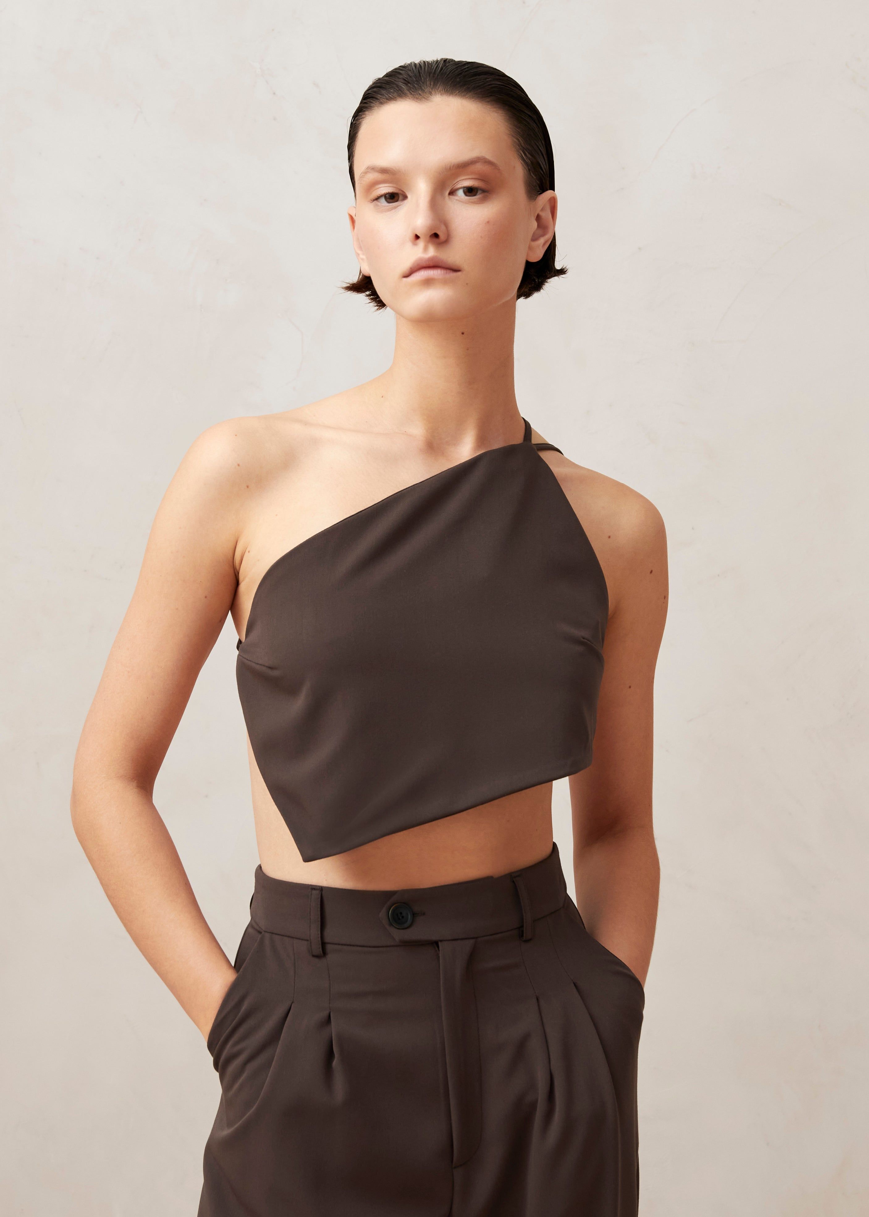Lea Dark Brown Top sold by Alohas