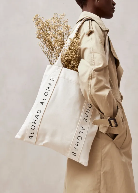 Summer Of Love Cream Tote Bag sold by Alohas