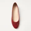 Oriana Onix Red Leather Ballet Flats sold by Alohas