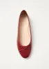 Oriana Onix Red Leather Ballet Flats sold by Alohas