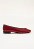 Oriana Onix Red Leather Ballet Flats sold by Alohas
