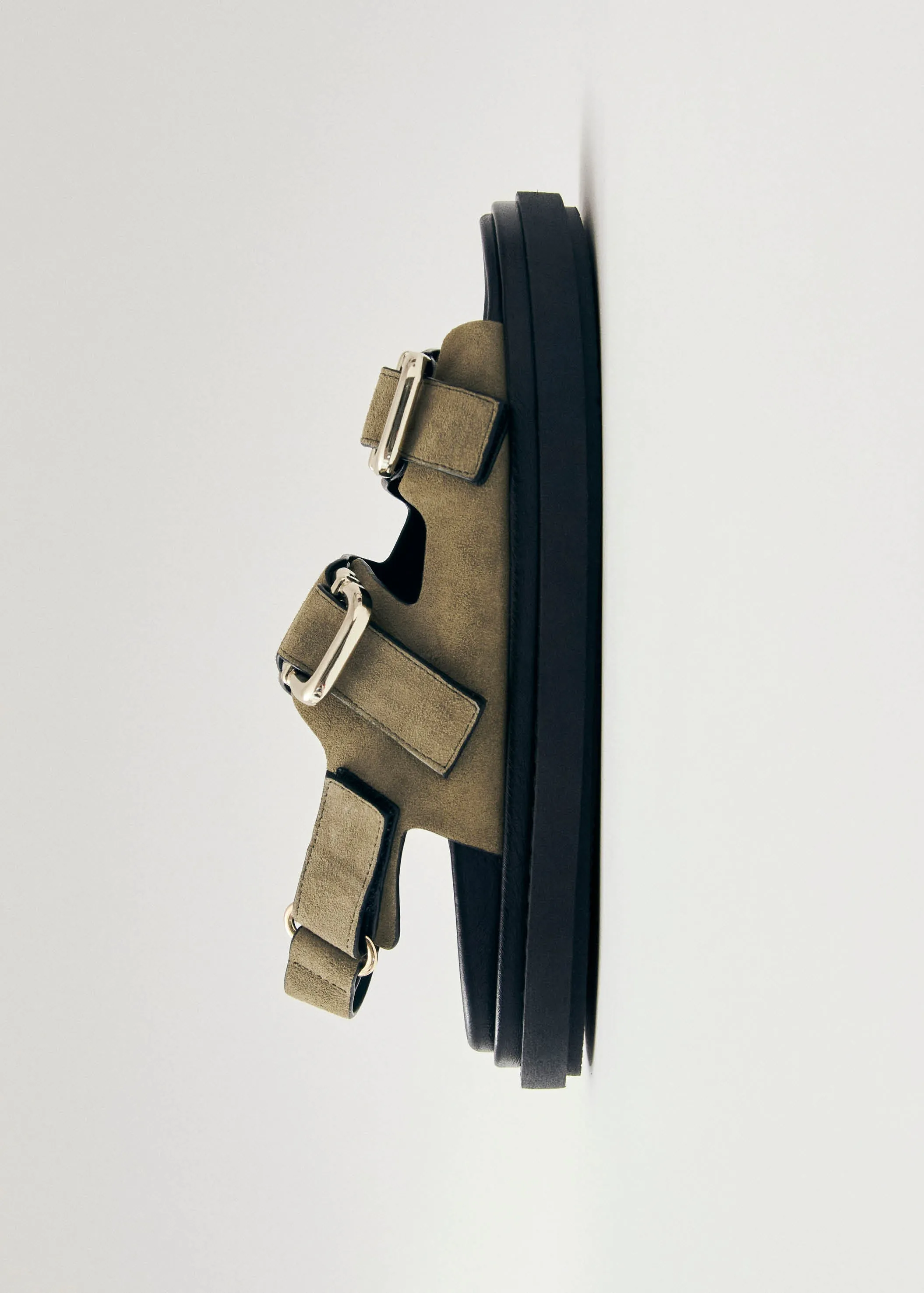 Harper Suede Khaki Leather Sandals sold by Alohas product image thumbnail 2