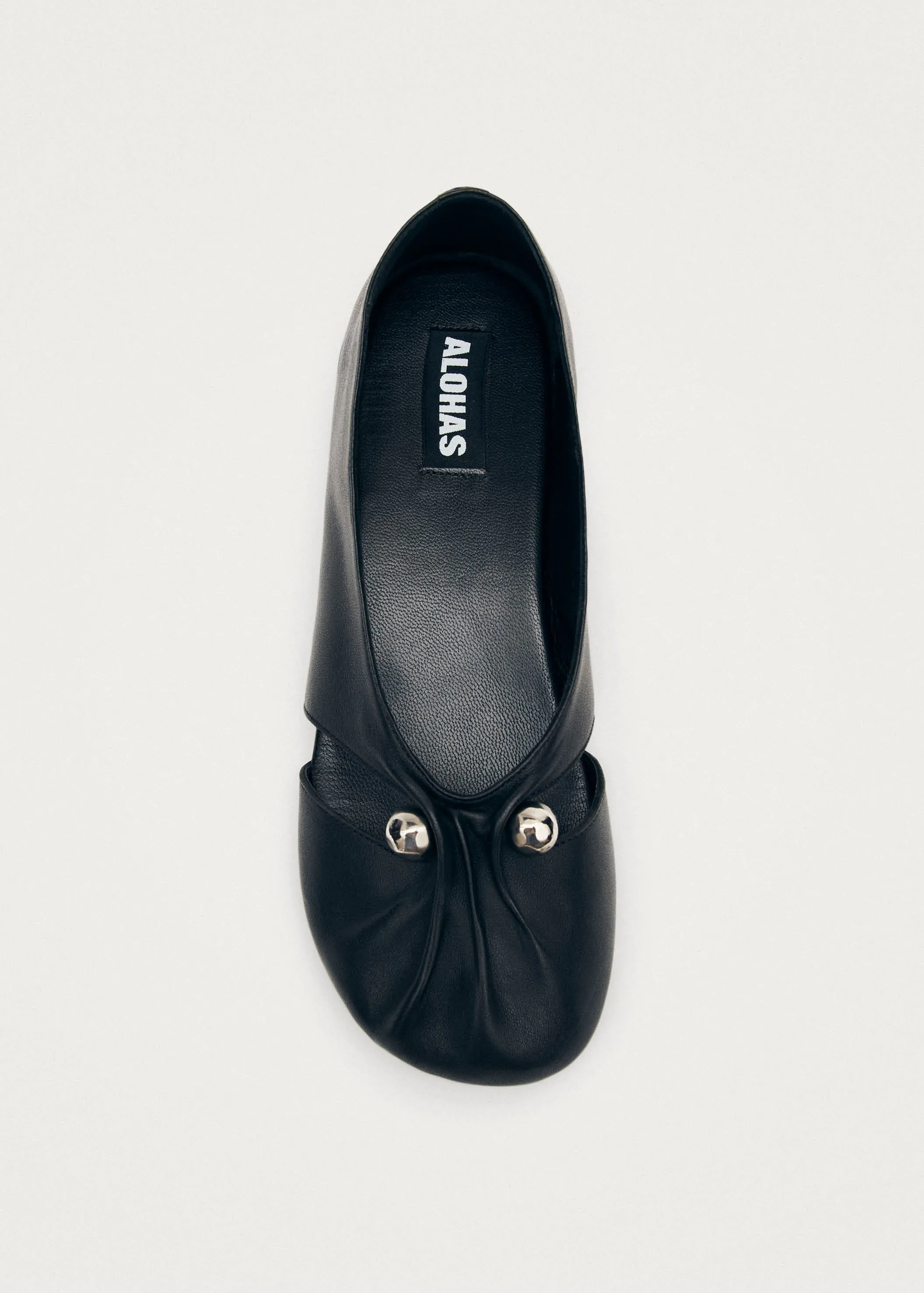 Ravena Black Leather Ballet Flats sold by Alohas product image thumbnail 4