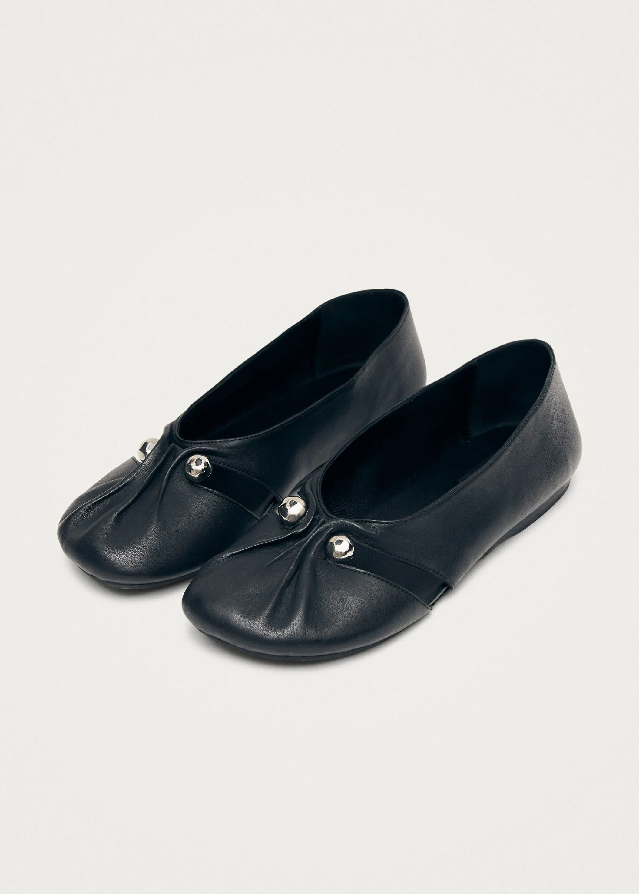 Ravena Black Leather Ballet Flats sold by Alohas product image thumbnail 2