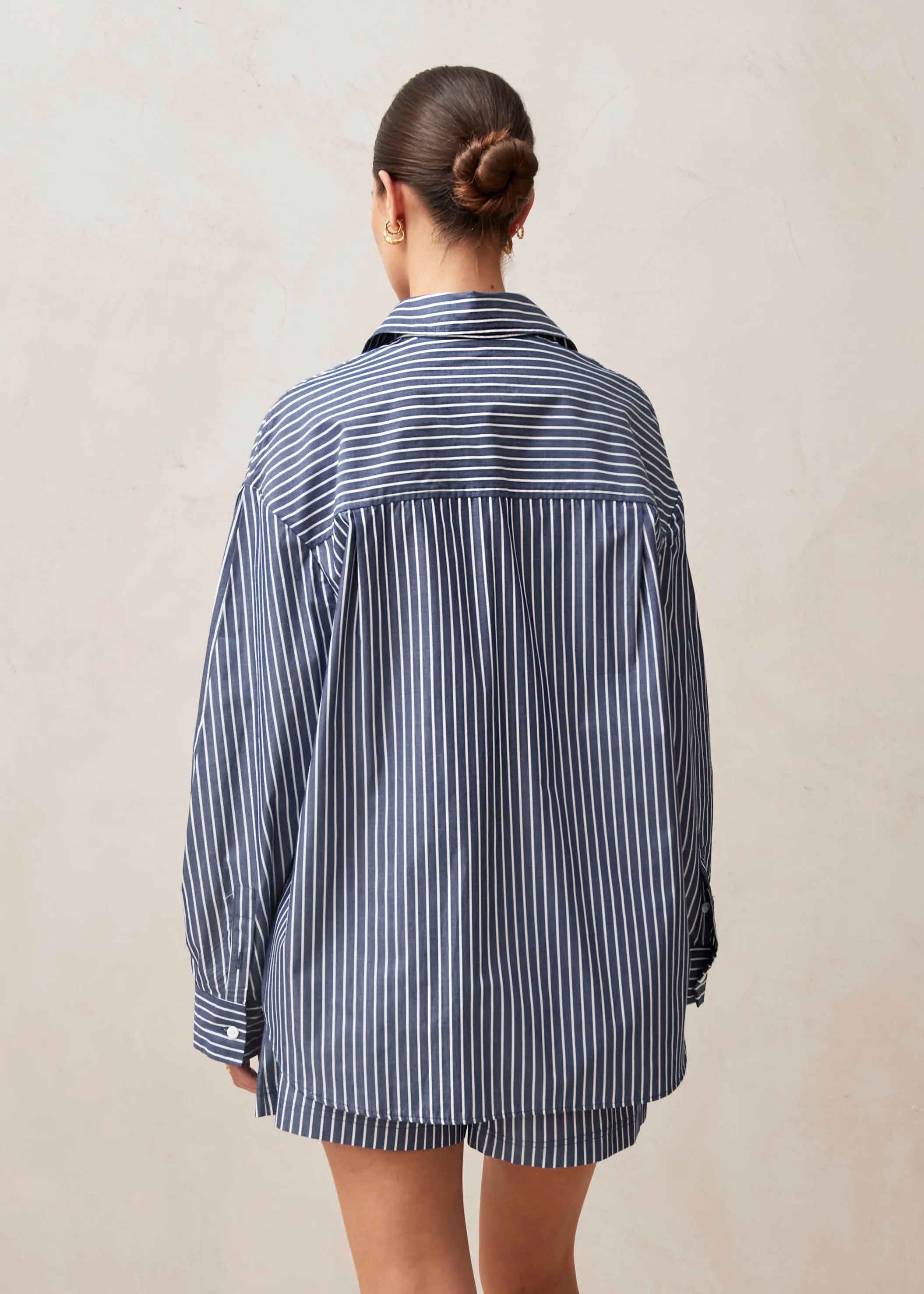 Lenaire Blue And White Stripe Shirt sold by Alohas product image thumbnail 2