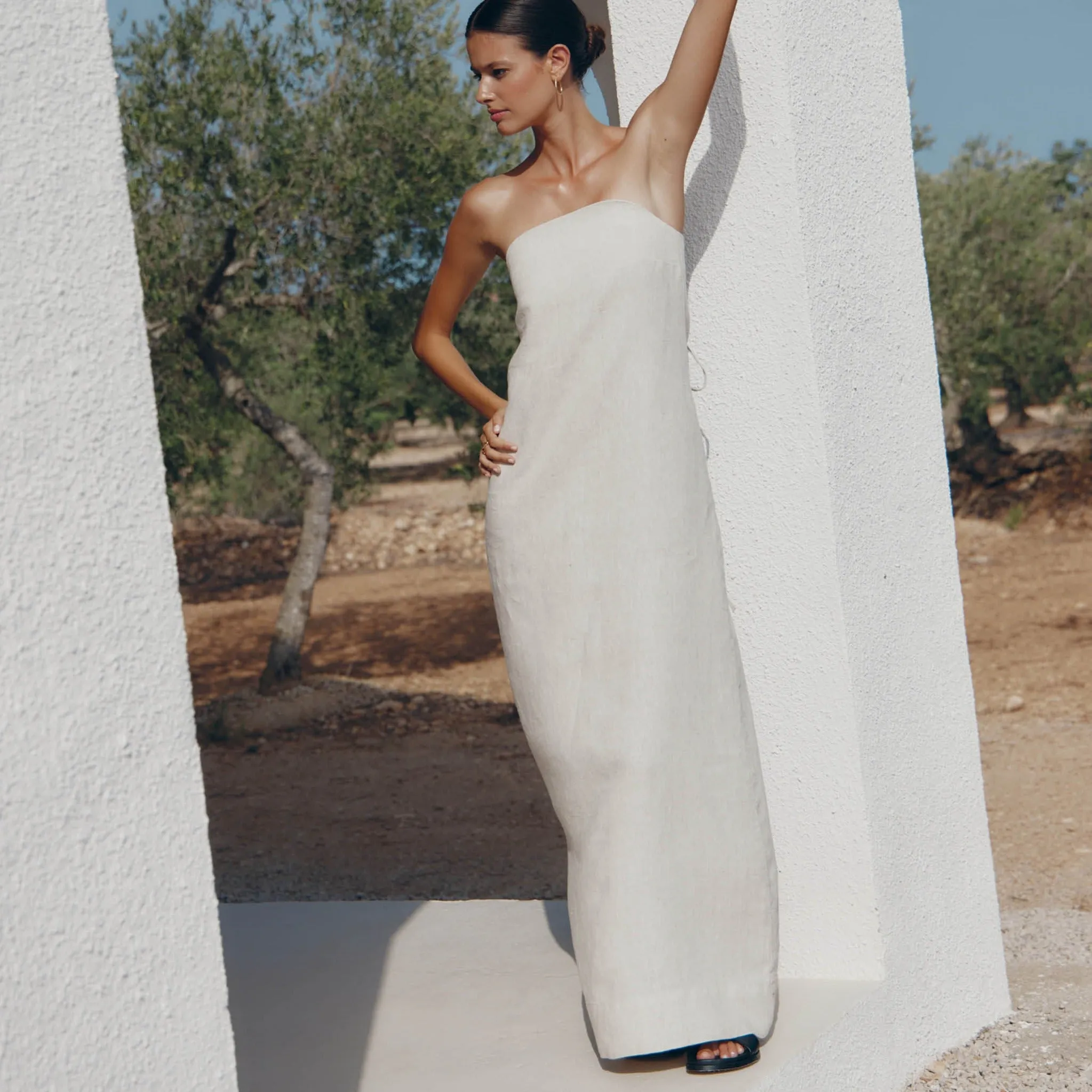 Dinka Natural Maxi Dress sold by Alohas product image thumbnail 3