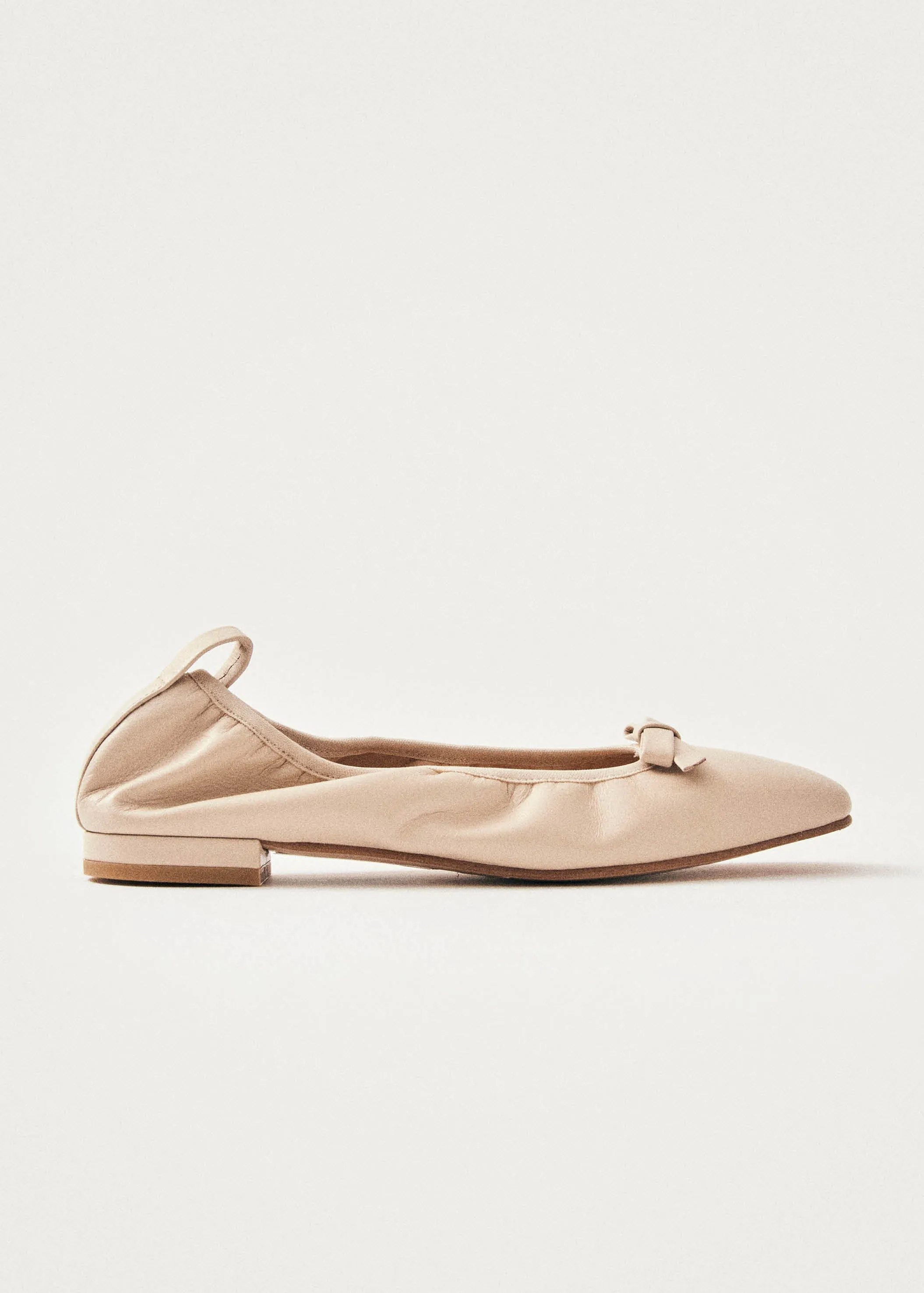 Freya Cream Leather Ballet Flats sold by Alohas