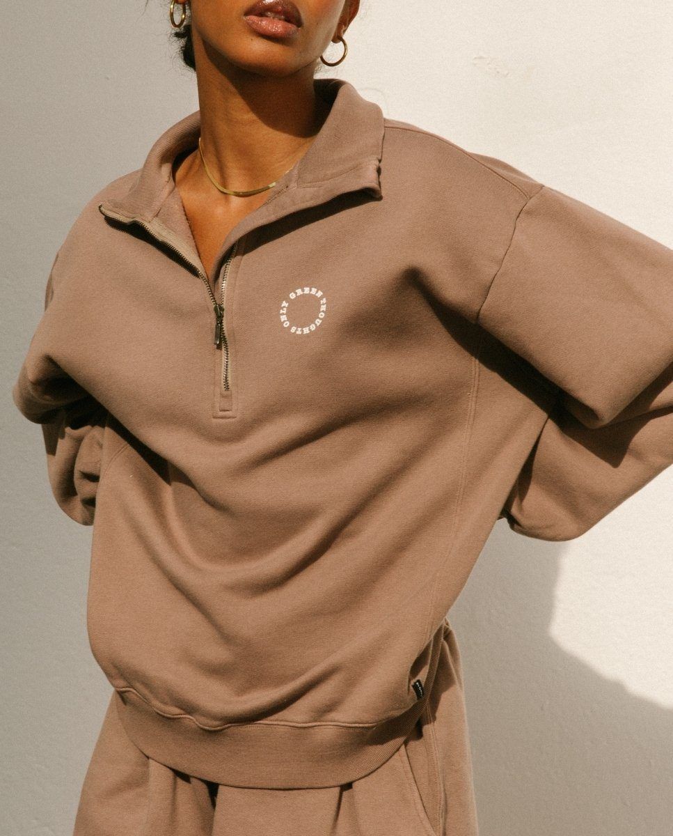 Macchiato Sweatshirt Nutmeg Brown sold by Alohas