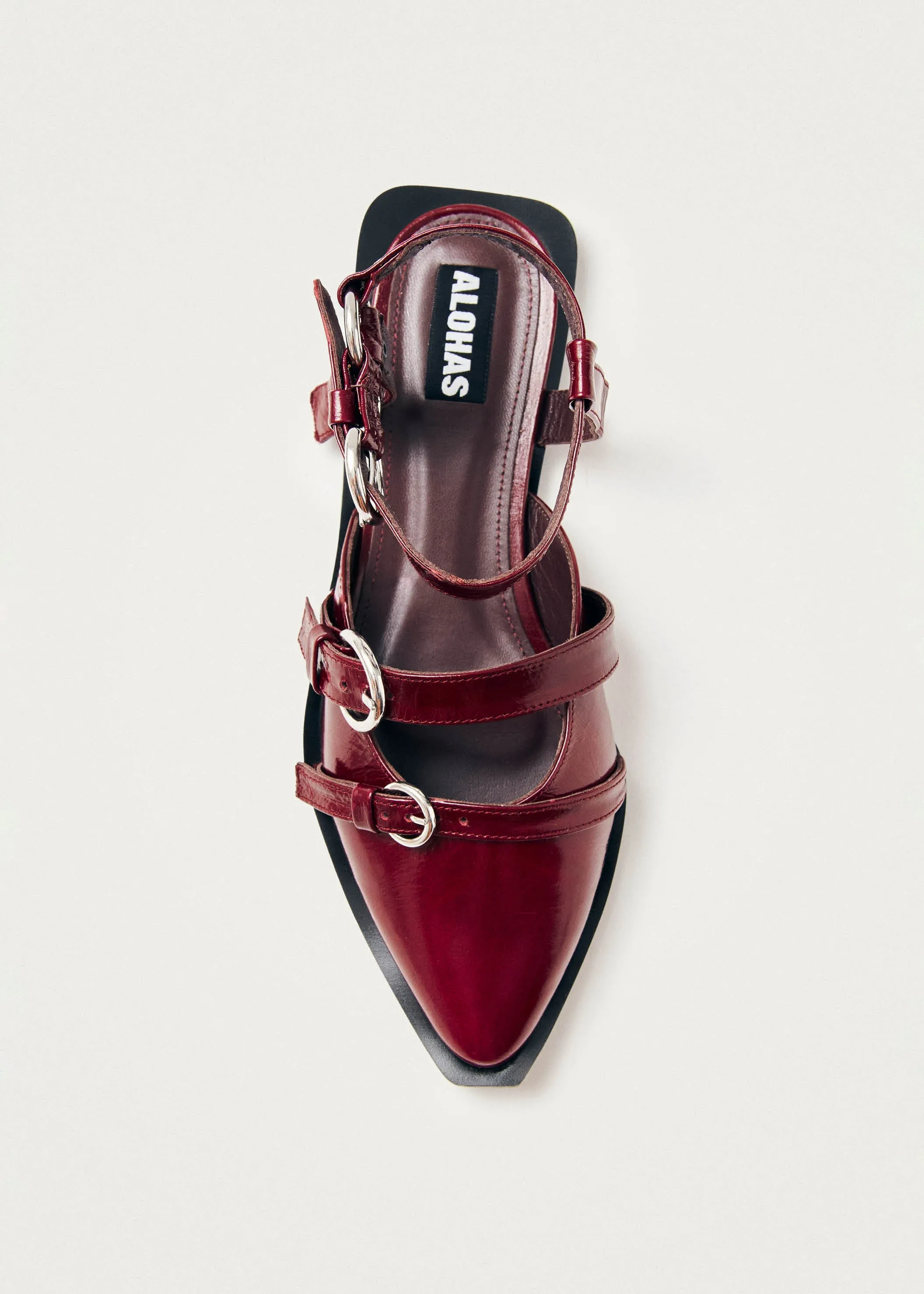 Thalara Onix Burgundy Leather Ballet Flats sold by Alohas product image thumbnail 4