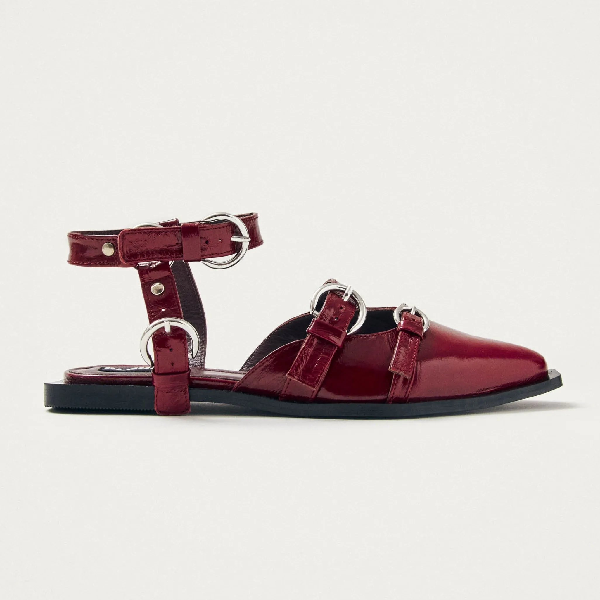 Thalara Onix Burgundy Leather Ballet Flats sold by Alohas product image thumbnail 3