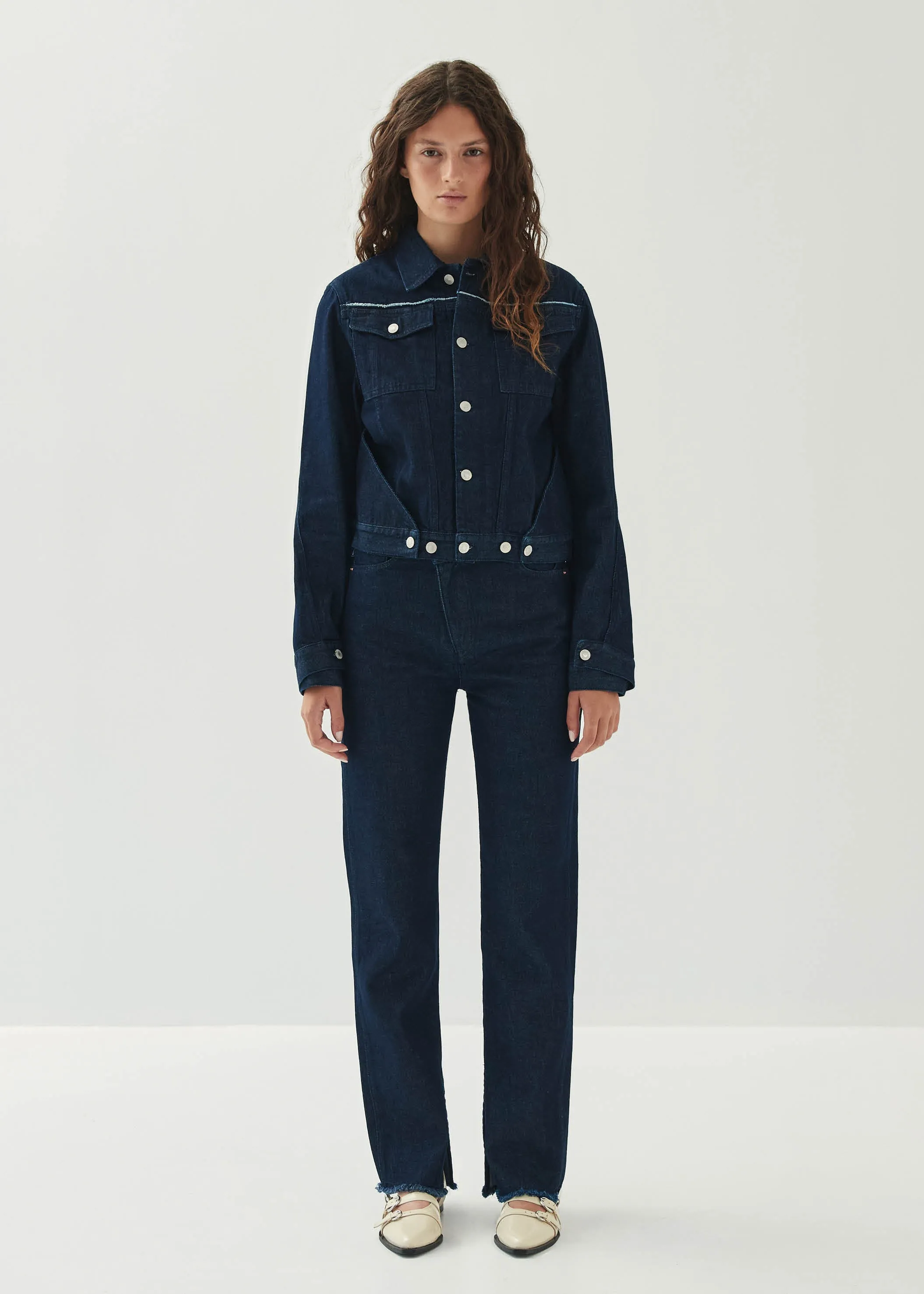 Sand Indigo Denim Jacket sold by Alohas